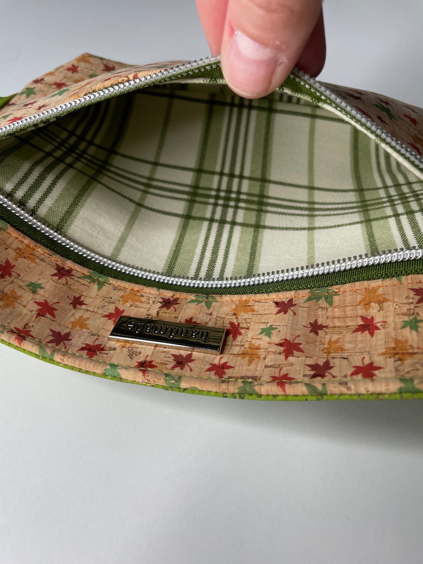 Cork Lime Leaves Sling Belt Bag