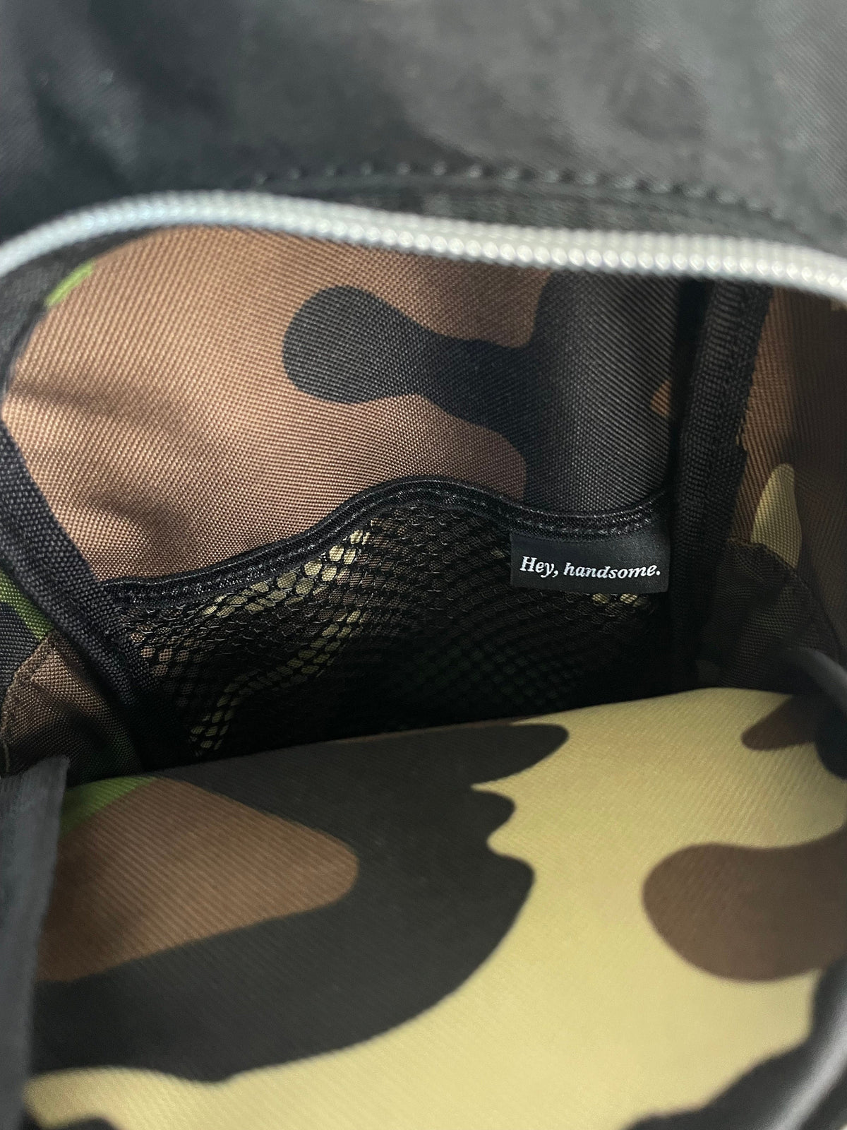 Camouflage Waxed Canvas Sling Bag Crossbody