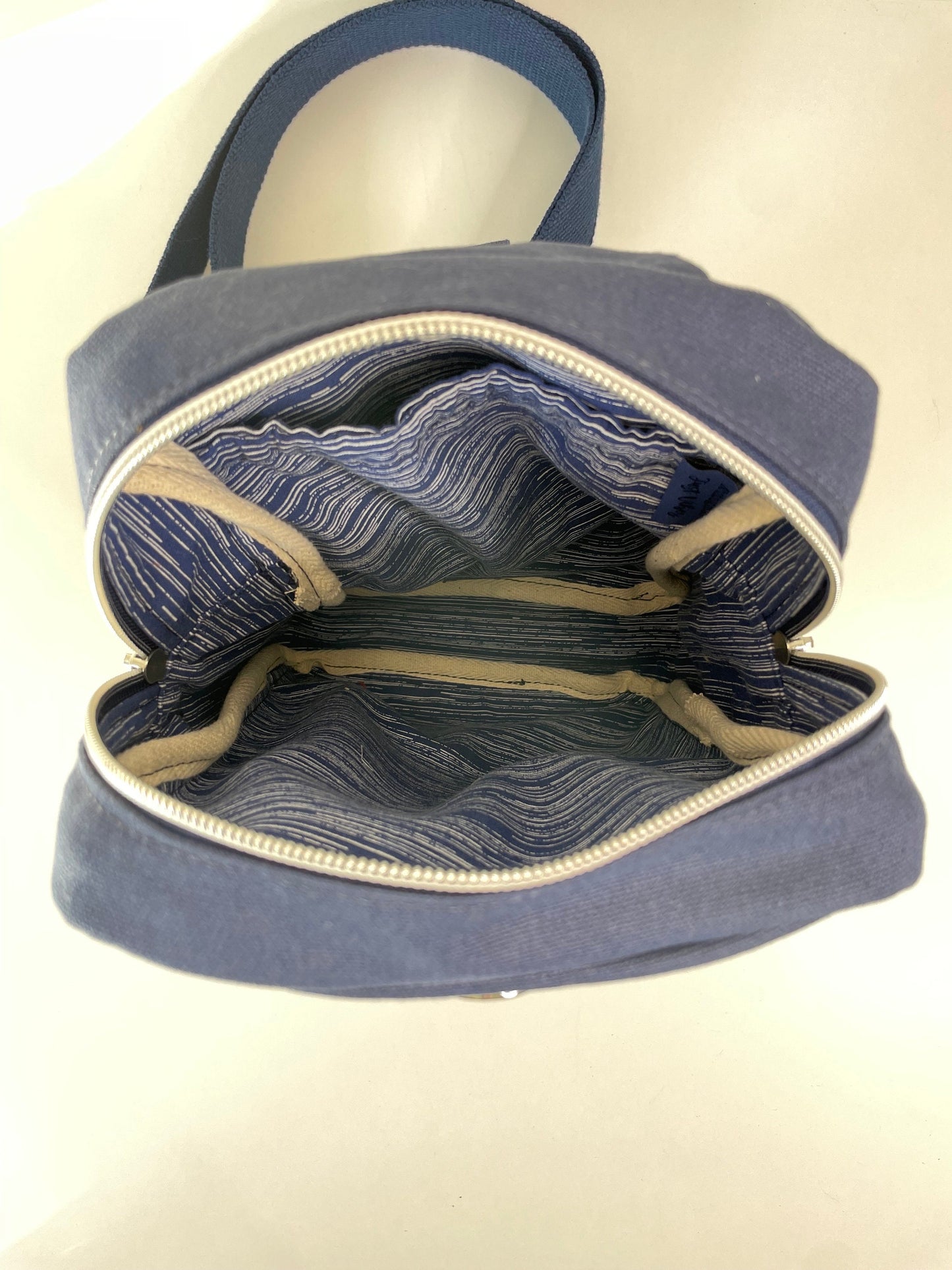 Handmade Blue Canvas Sling Bag