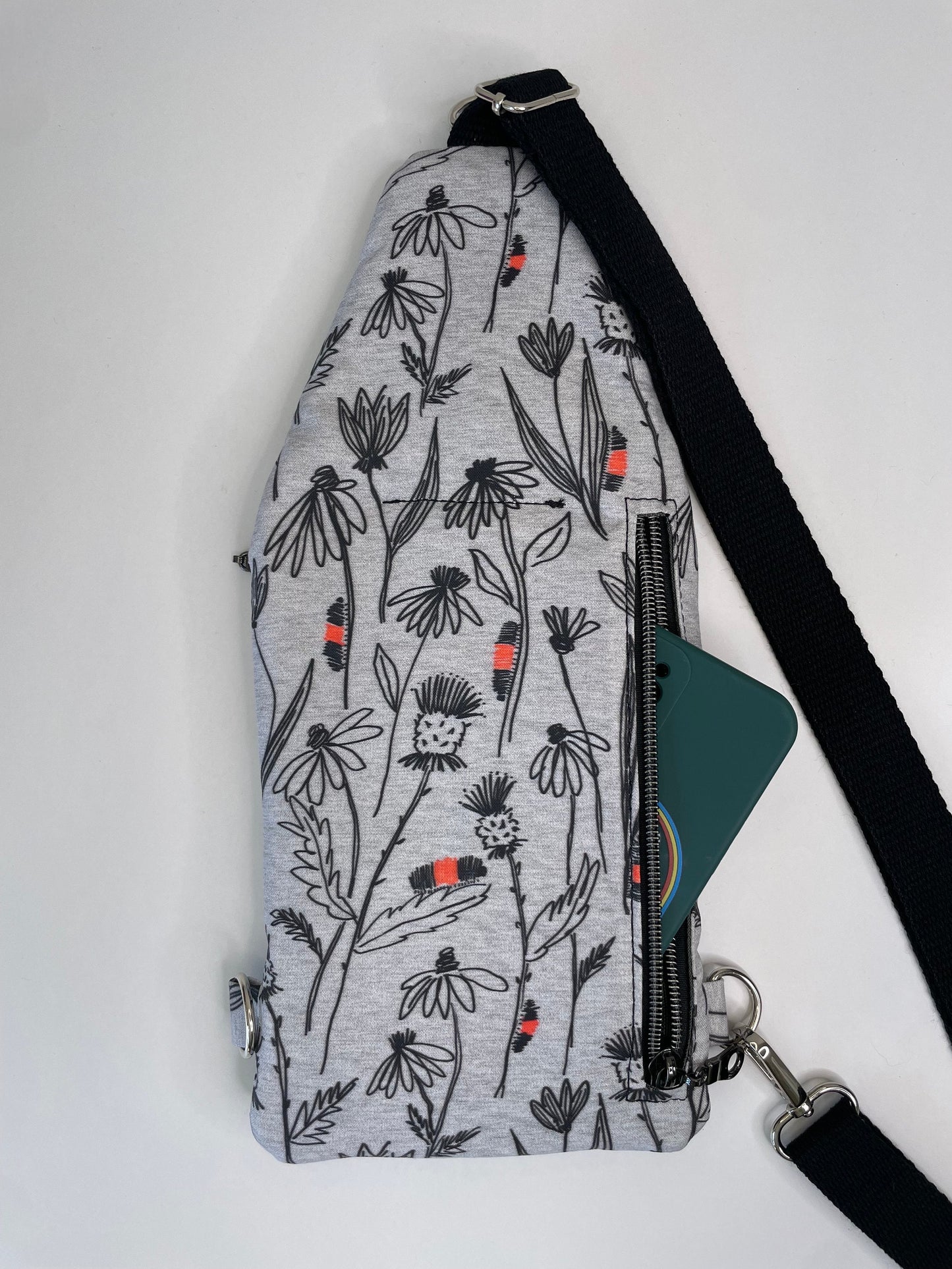 Woolly Bear Thin and Compact Sling Bag with Cork