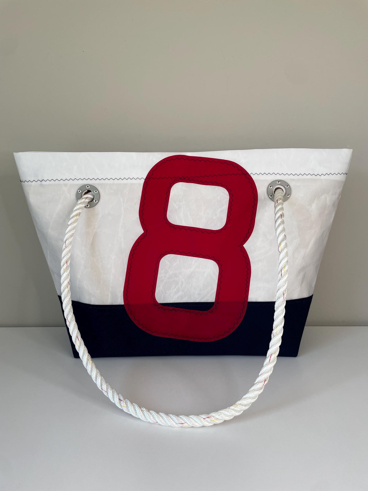 Sailcloth Traveler's Tote Bag with Rope Handles