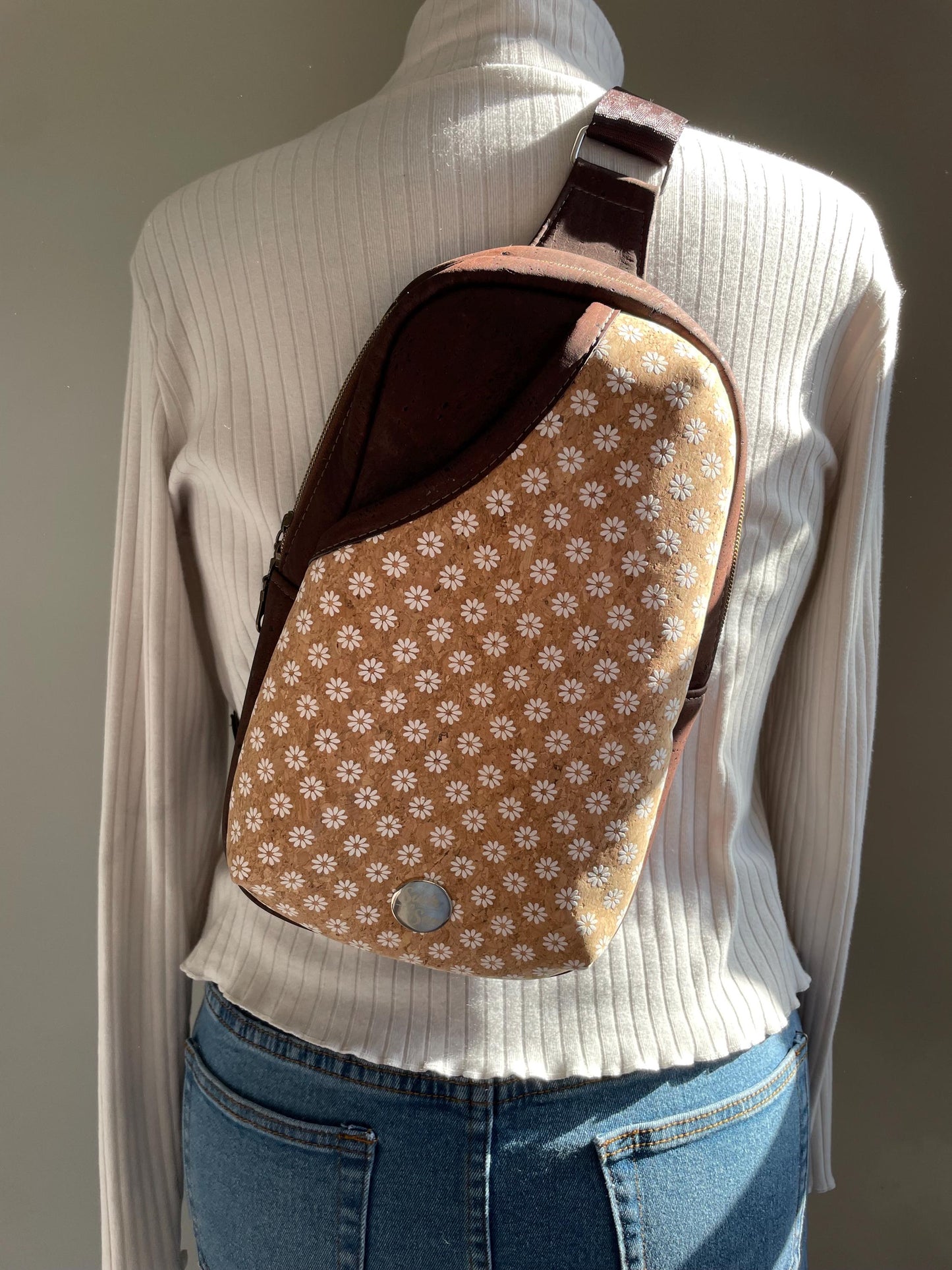 Daisy Cork Sling Bag