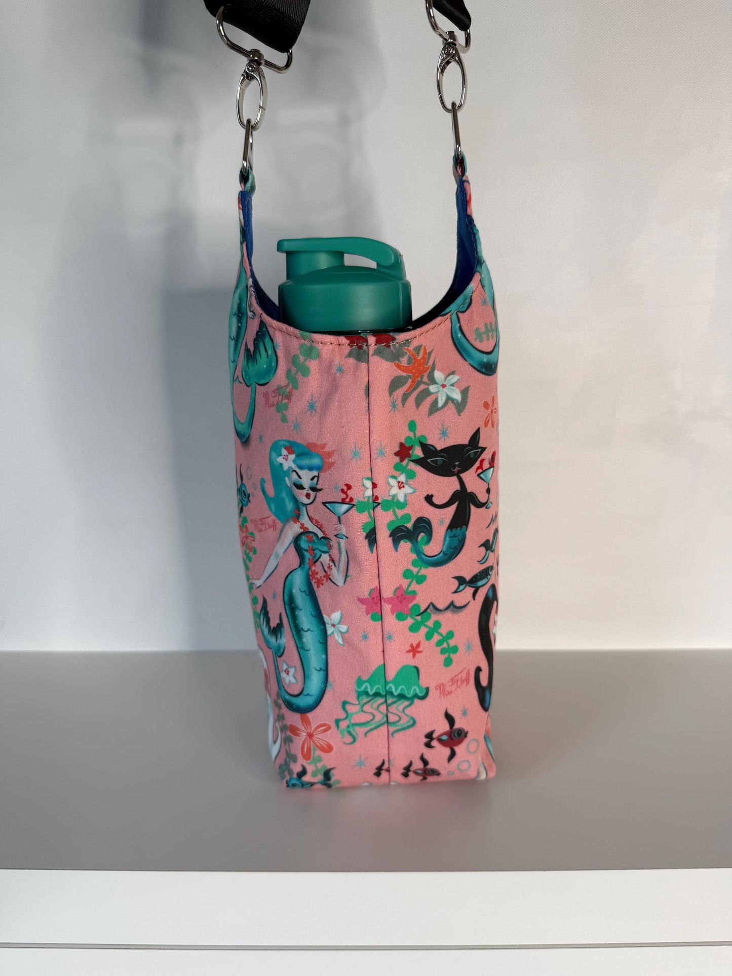 Martini Mermaids Water Bottle Crossbody Bag