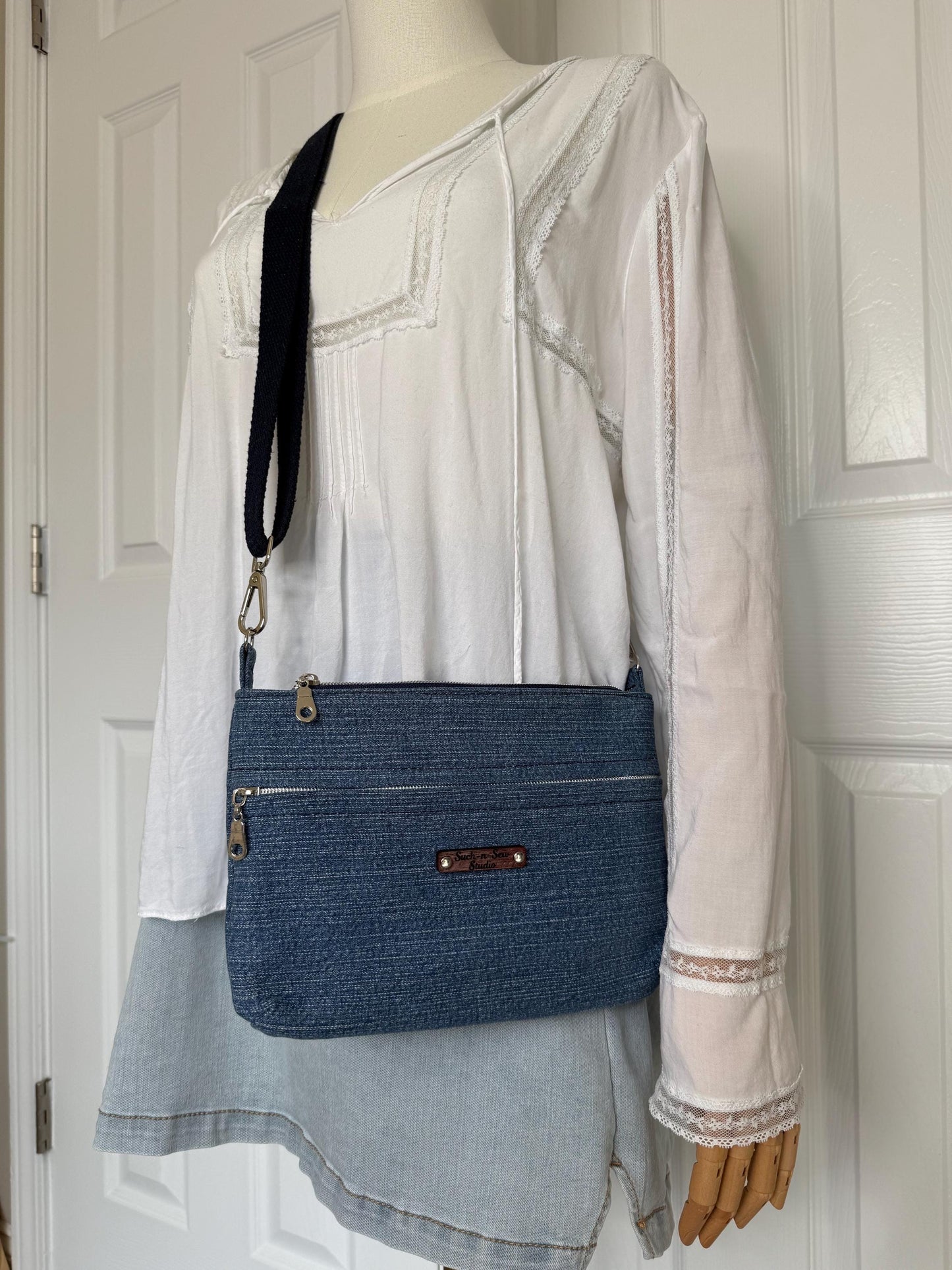 Upcycled Denim Starburn Crossbody