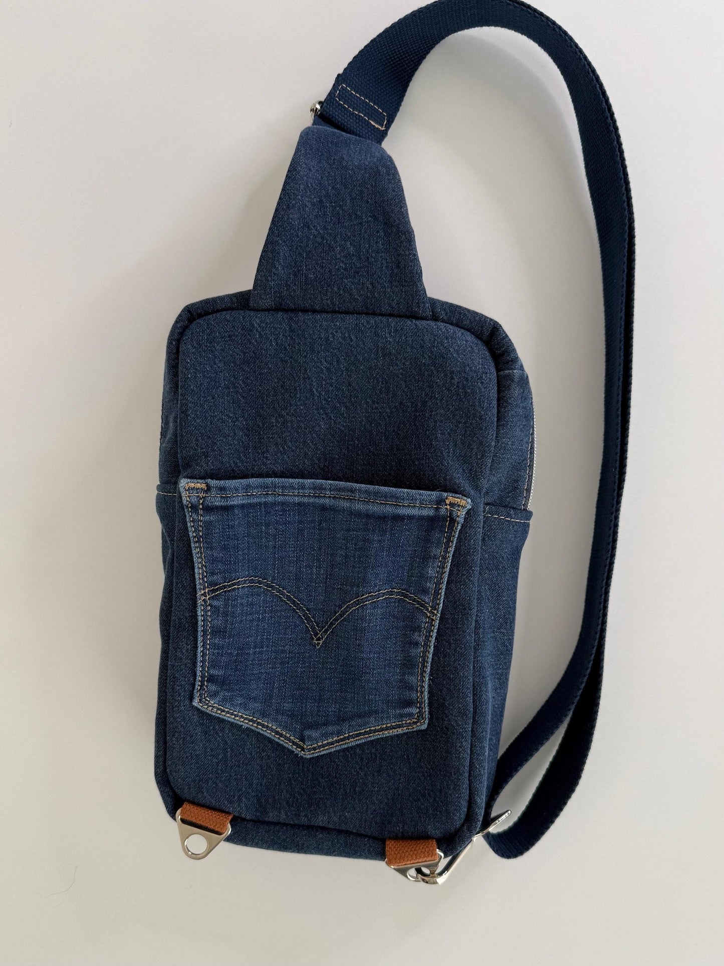 Upcycled Denim Sandhill Sling Bag