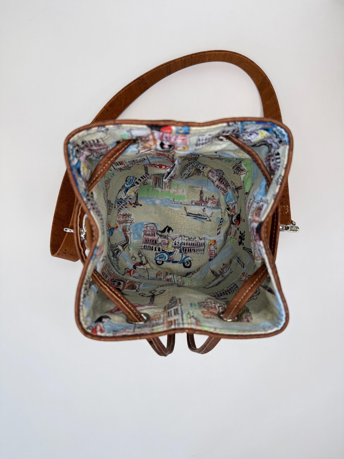 Cork Bucket Crossbody Bag Purse