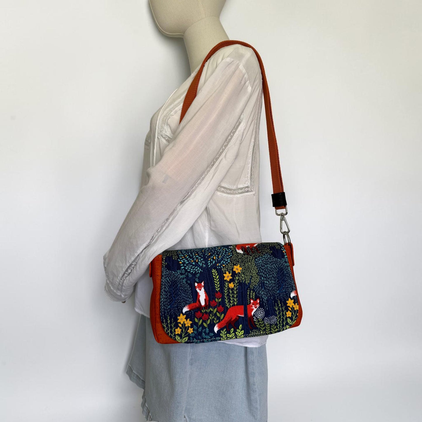 Fox and Cork Saddlebag Crossbody Purse