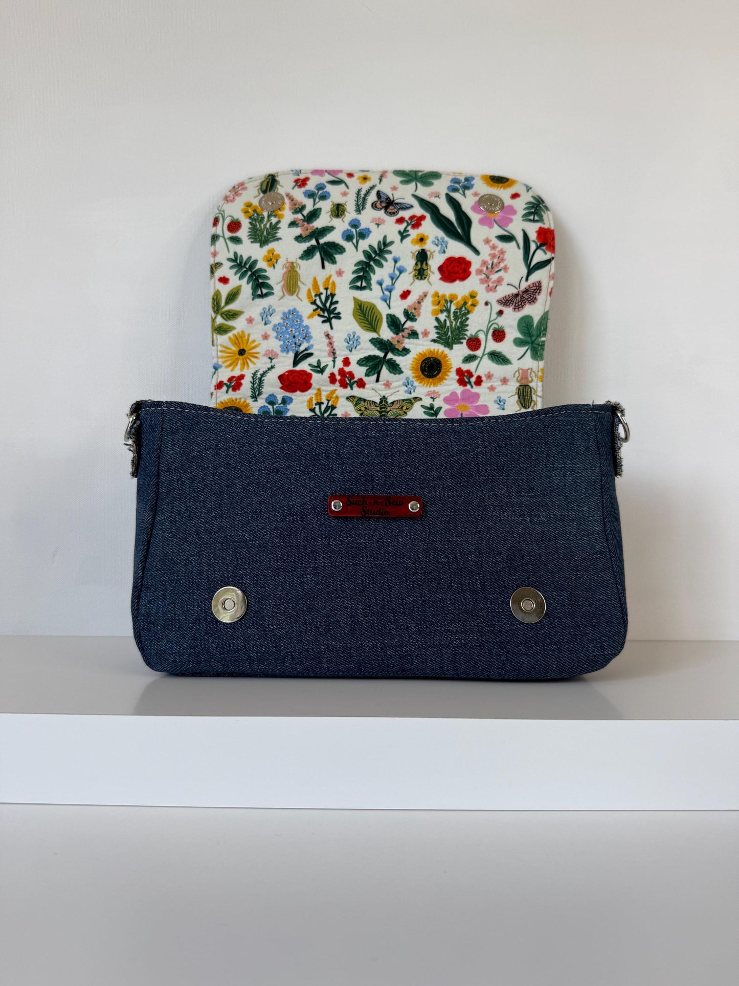 Upcycled Denim Saddlebag Purse