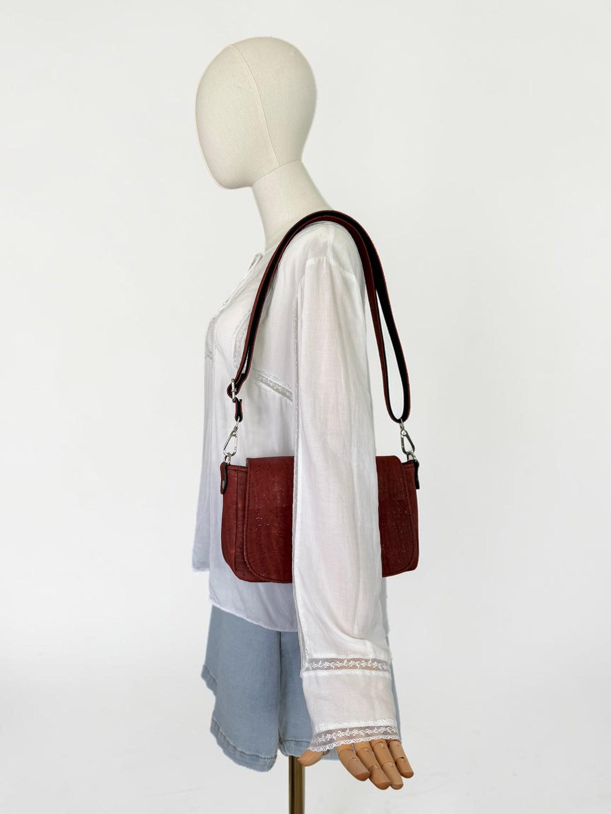 Cork Saddlebag Crossbody Purse