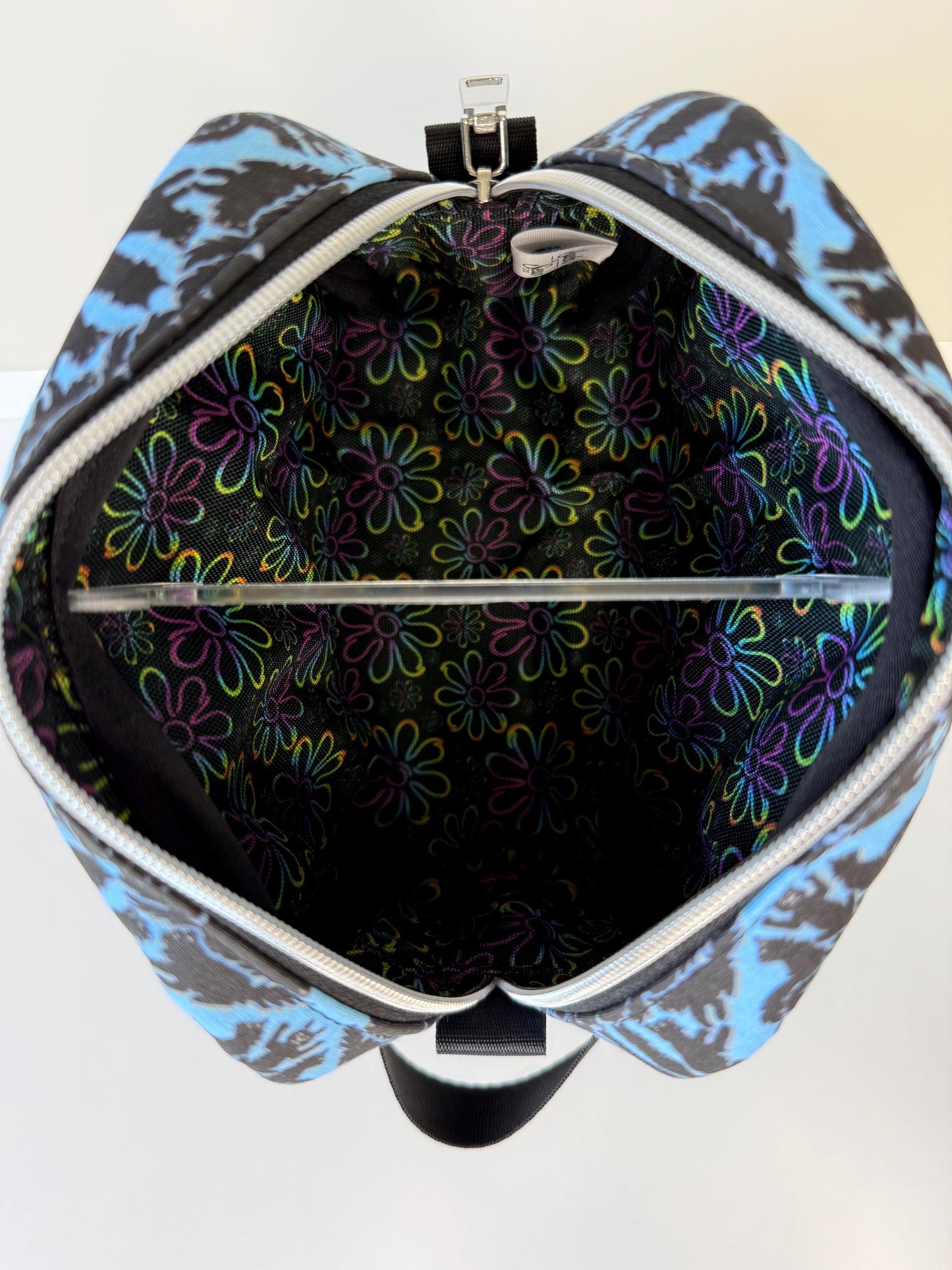 Black Cats Damask Small Zipper Pouch
