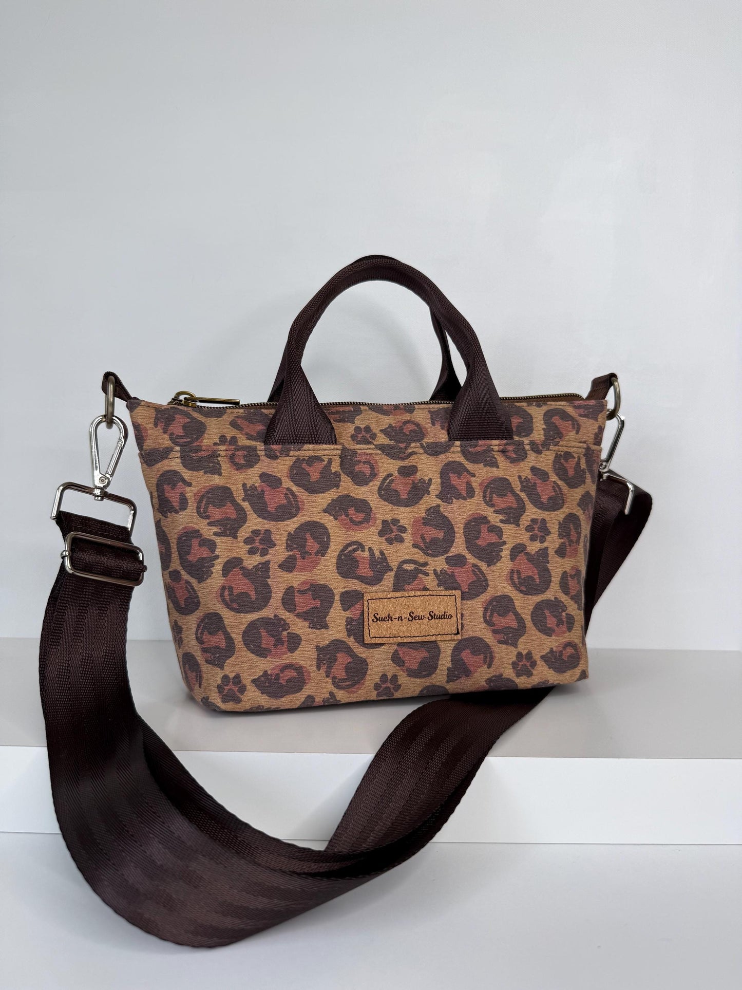 Lazy Leopard Crossbody Bag and Tote Totini (Tot2)