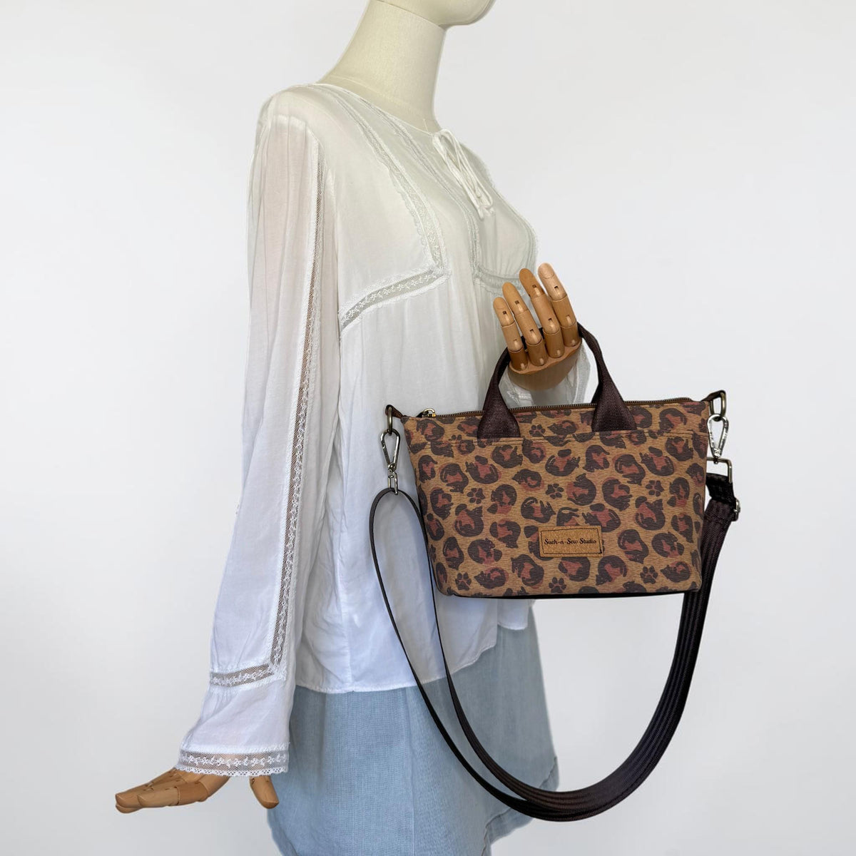 Lazy Leopard Crossbody Bag and Tote Totini