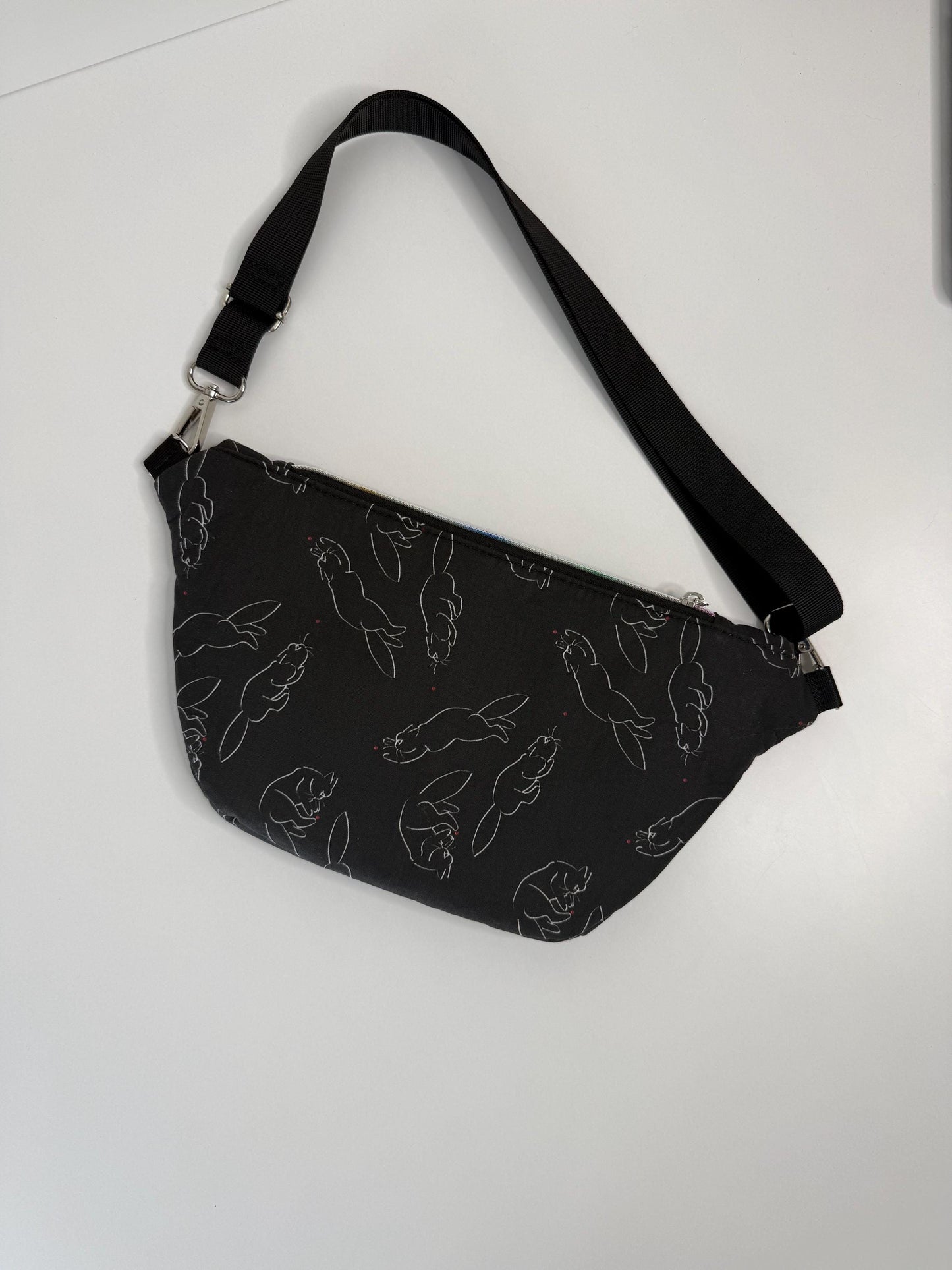 Cat Chasing a Red Dot Sling Bag Belt Bag
