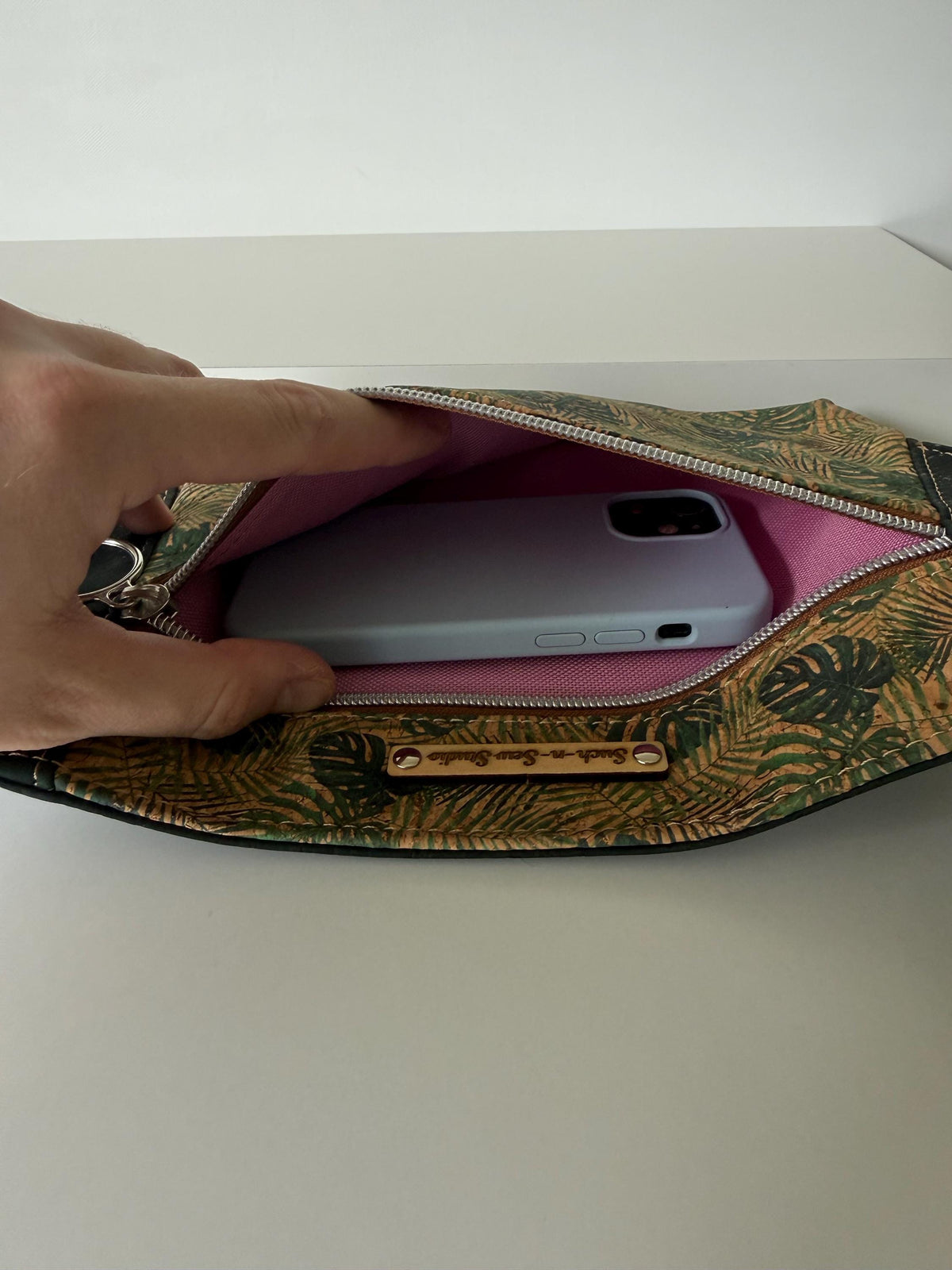 Monstera Cork Sling Bag Belt Bag