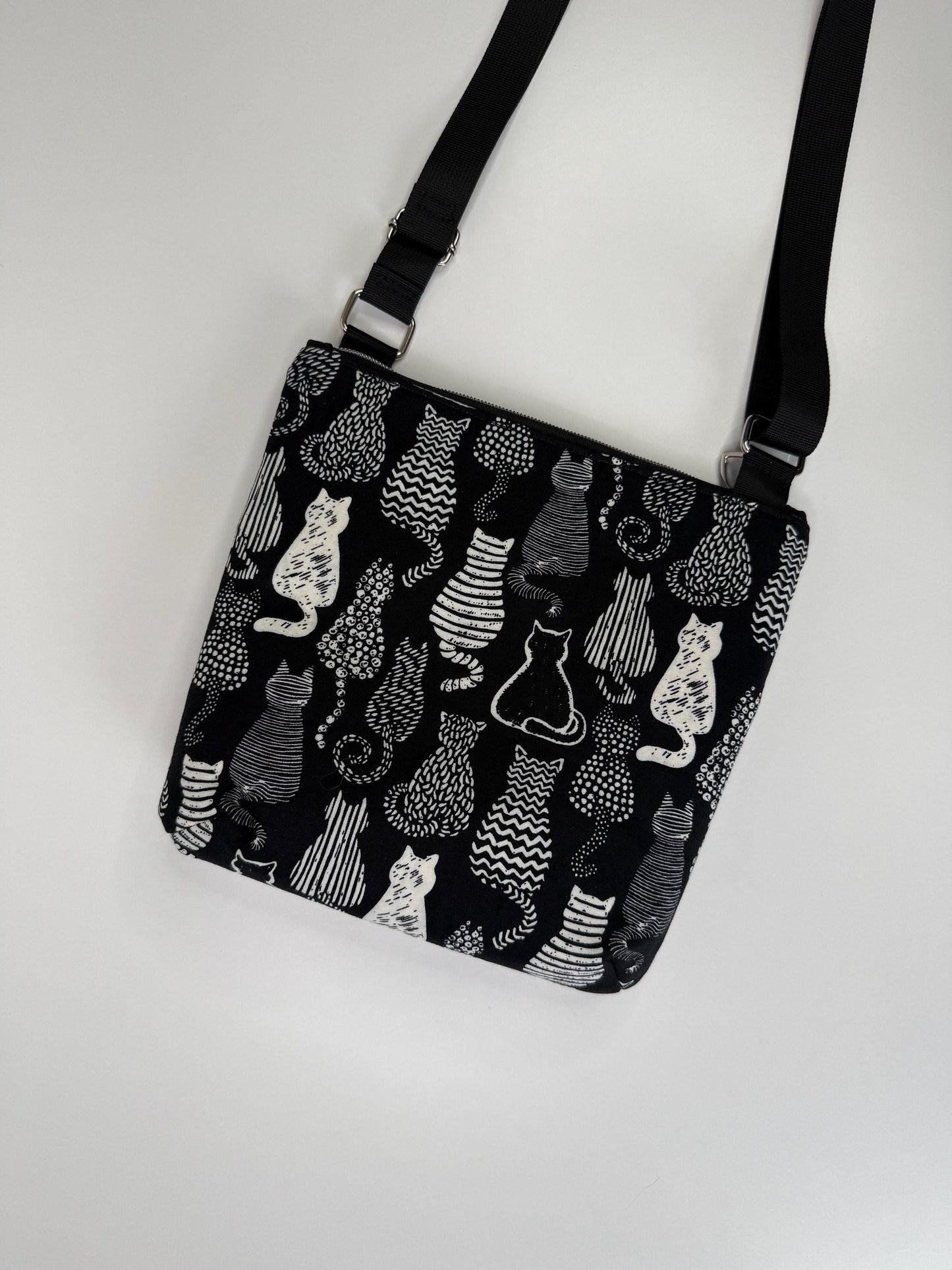 Illustrated Cats Crossbody Bag