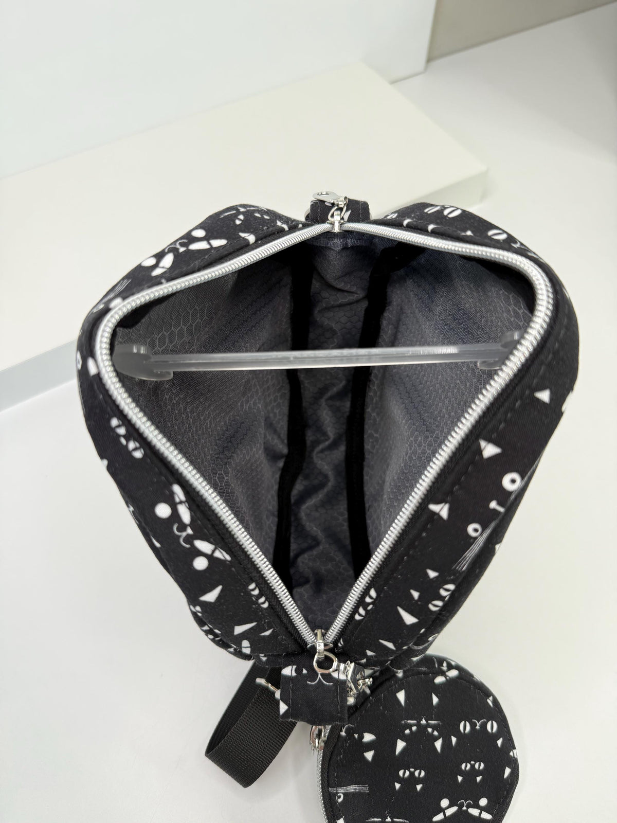 Cat Gingham Circle Crossbody Bag Purse