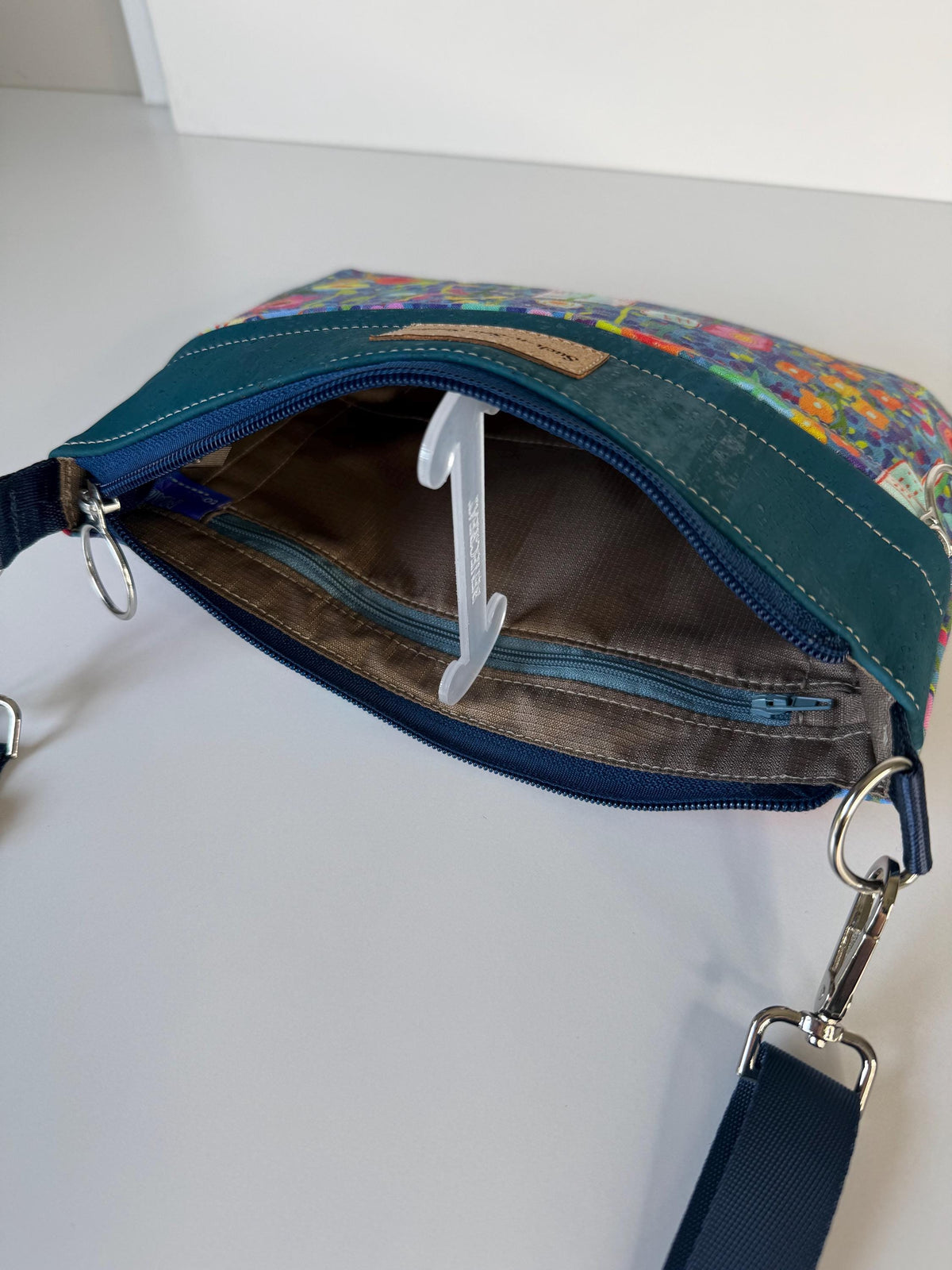 Bashful Cat in a Flower Field Crossbody