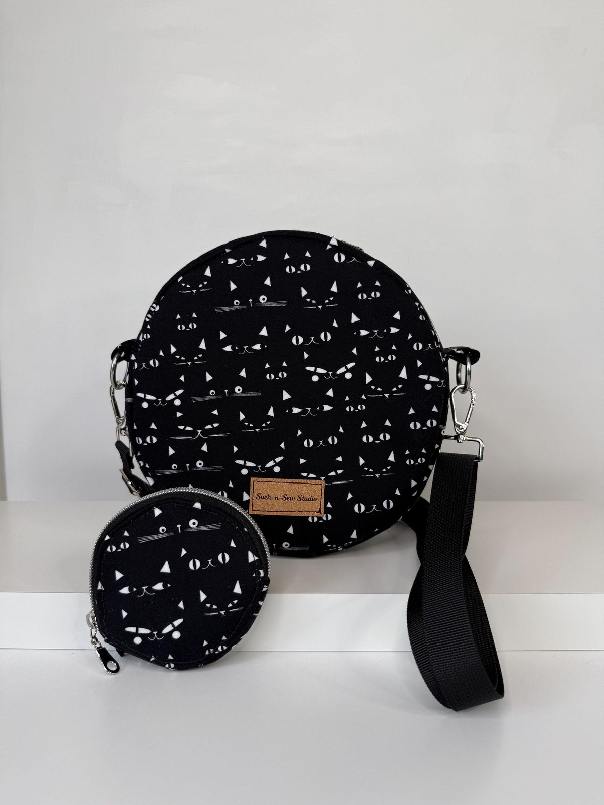 Curious Cats Circle Crossbody Bag Purse