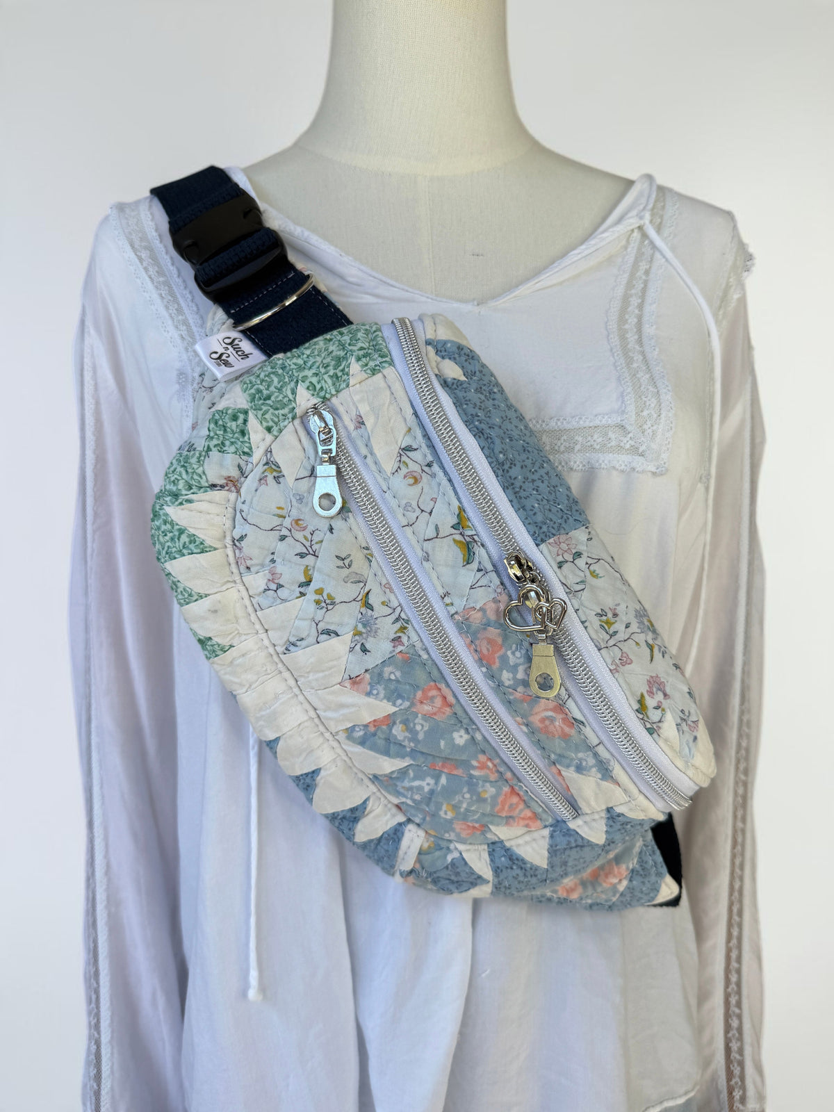 Upcycled Vintage Quilt Sling Bag