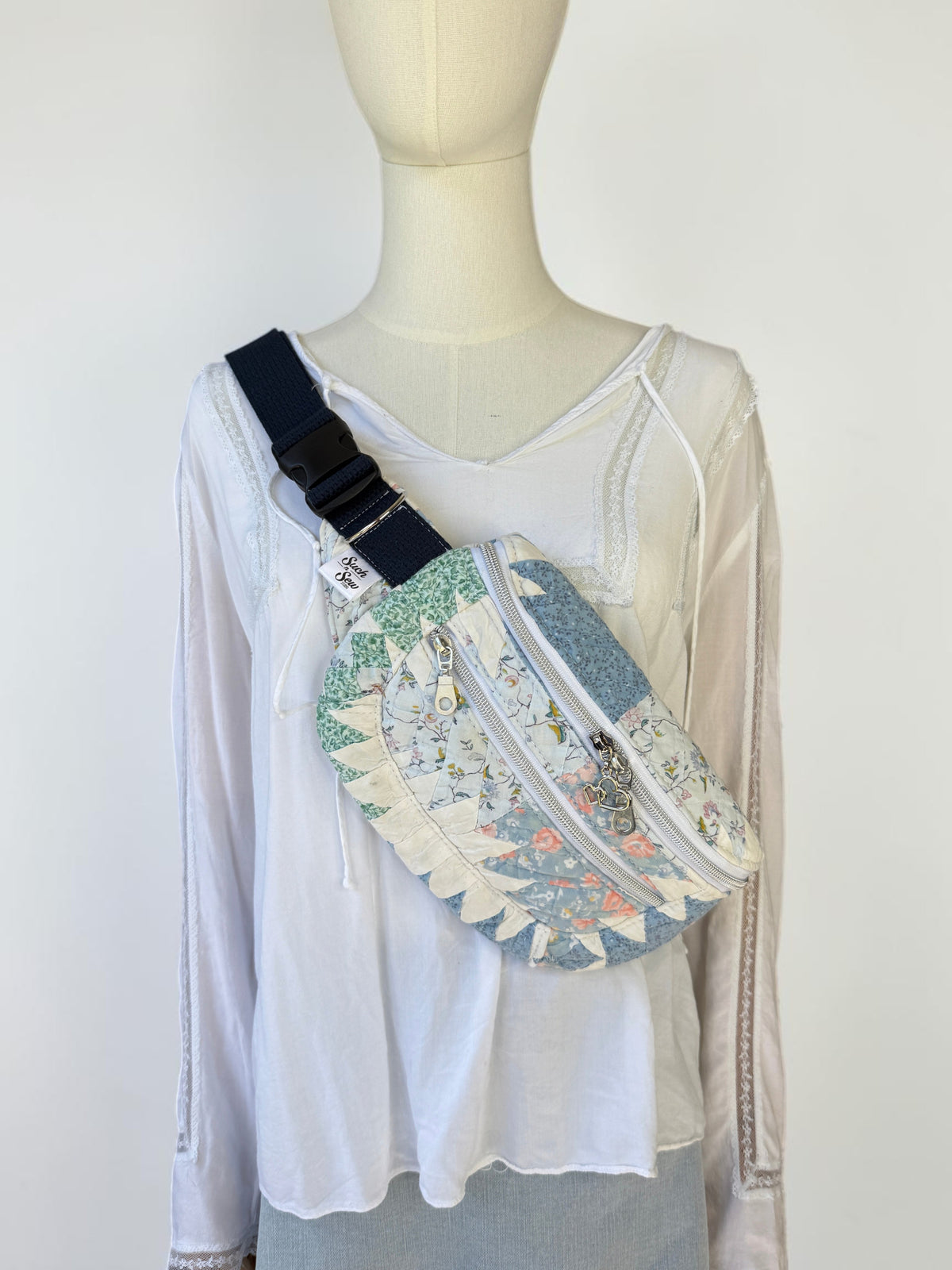 Upcycled Vintage Quilt Sling Bag