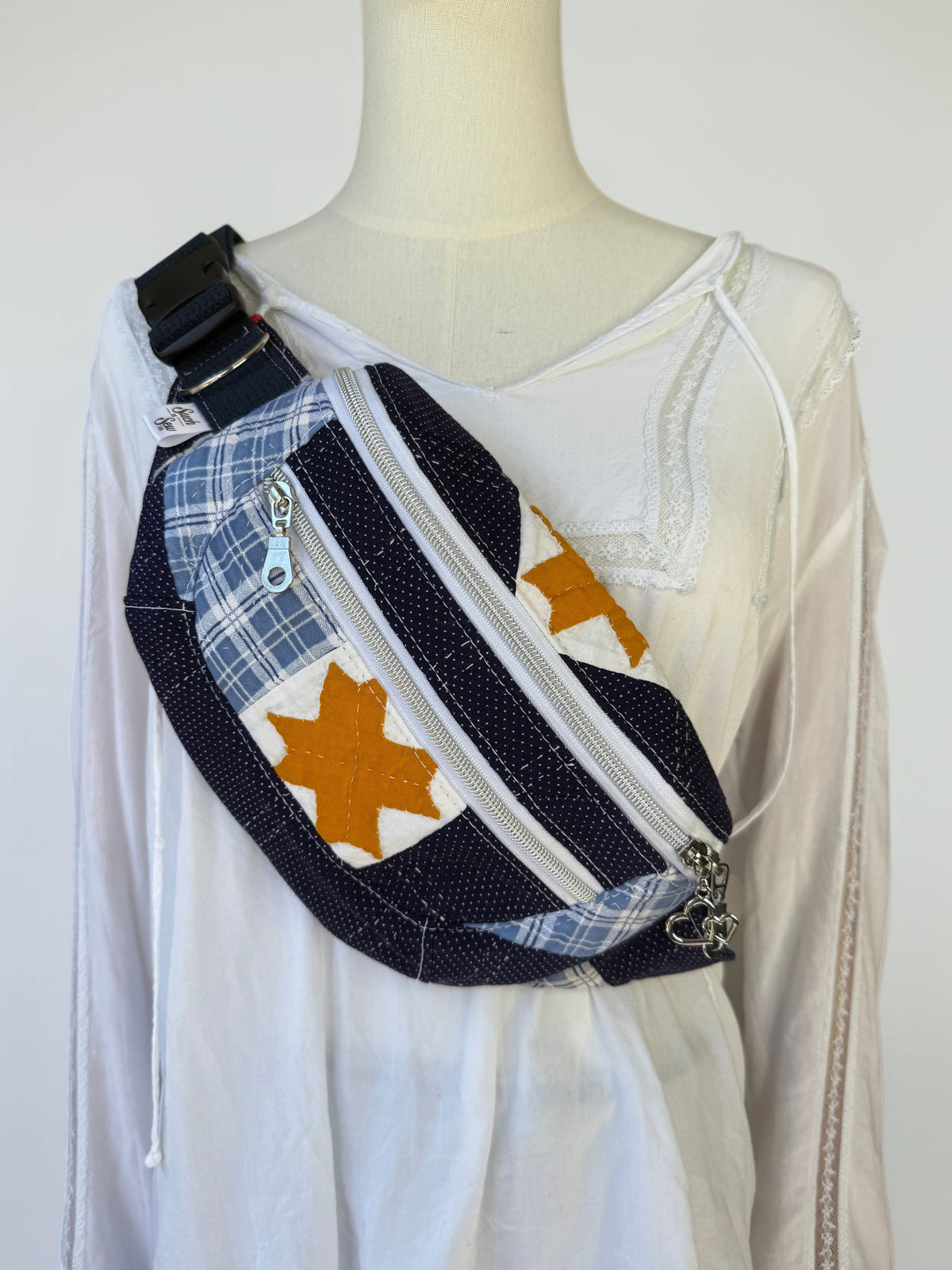 Upcycled Vintage Quilt Sling Bag