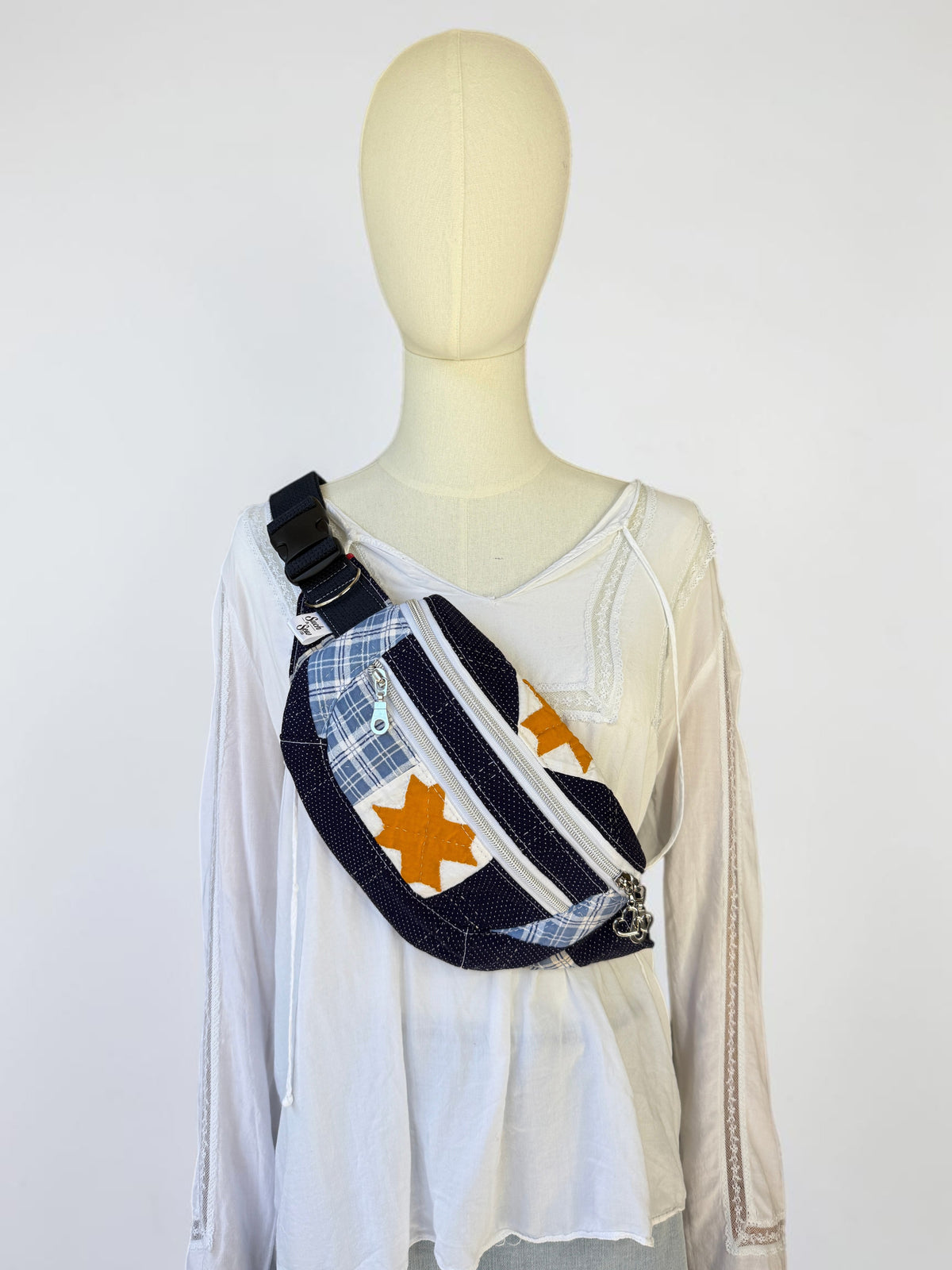 Upcycled Vintage Quilt Sling Bag