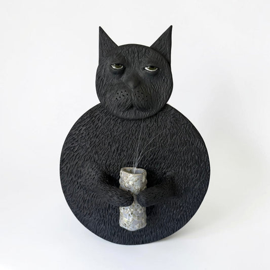 Ceramic Cat Whisker Holder Wall Art Piece