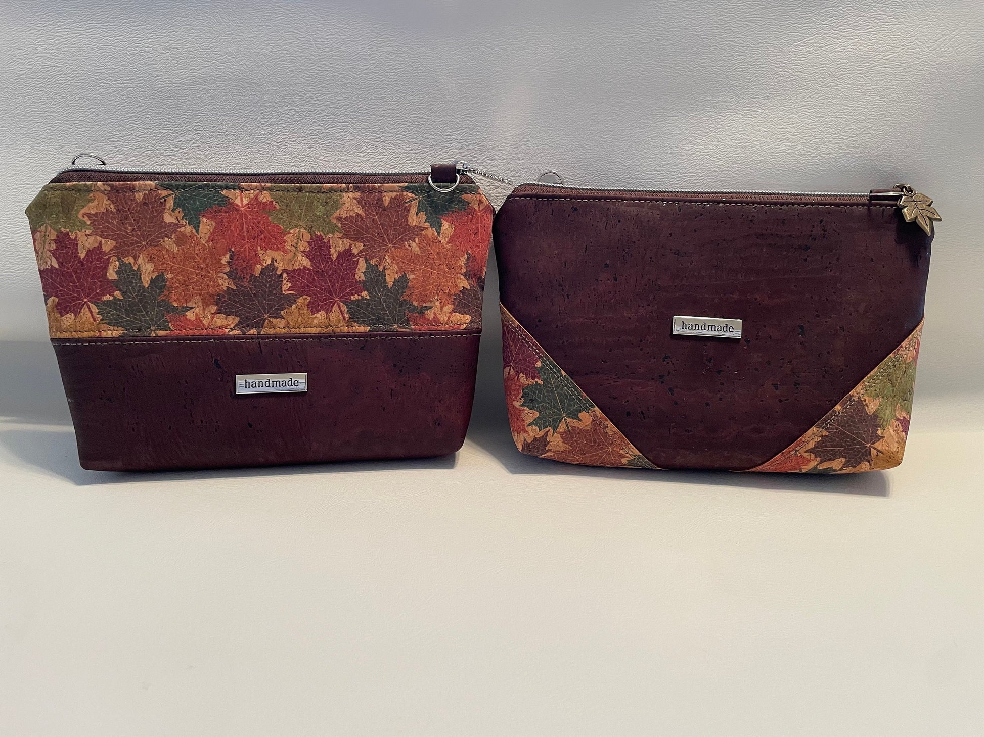 Cork Crossbody Petite Purse with Maple Leaves