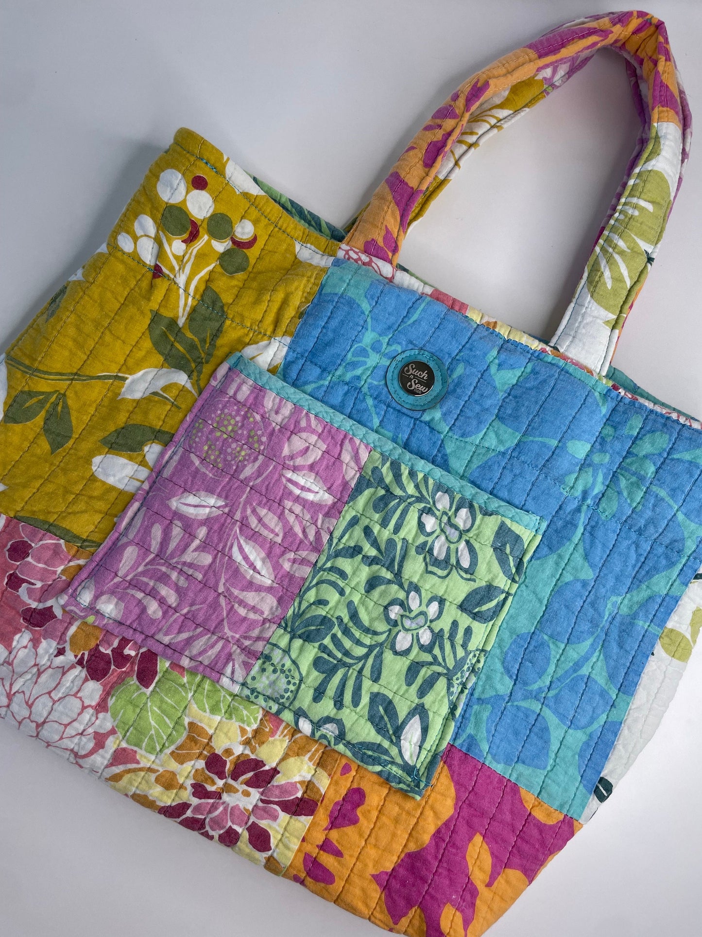 Big Beach Bum | Large Repurposed Quilt ‘Forever Shopper’ Tote