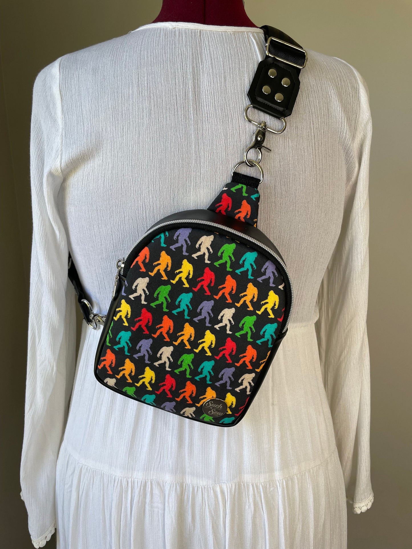 Squatch the Rainbow Compact Sling Bag