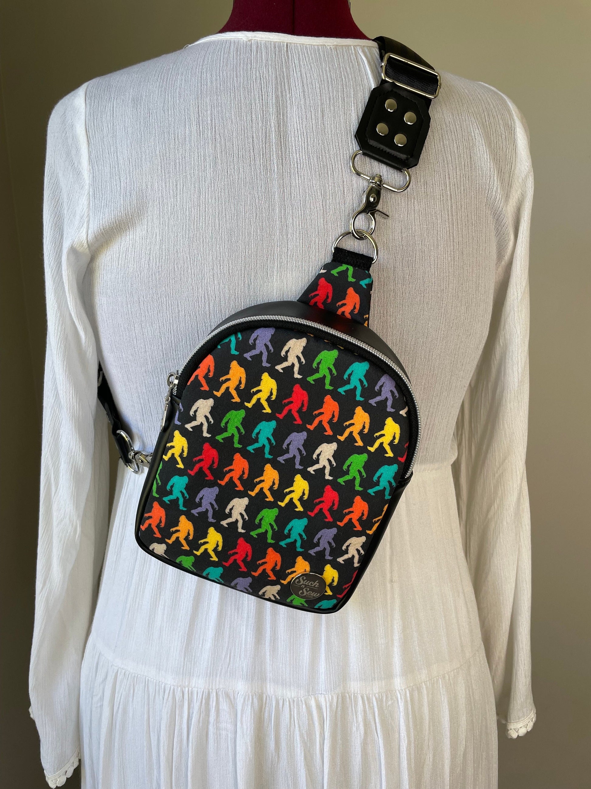 Squatch the Rainbow Compact Sling Bag
