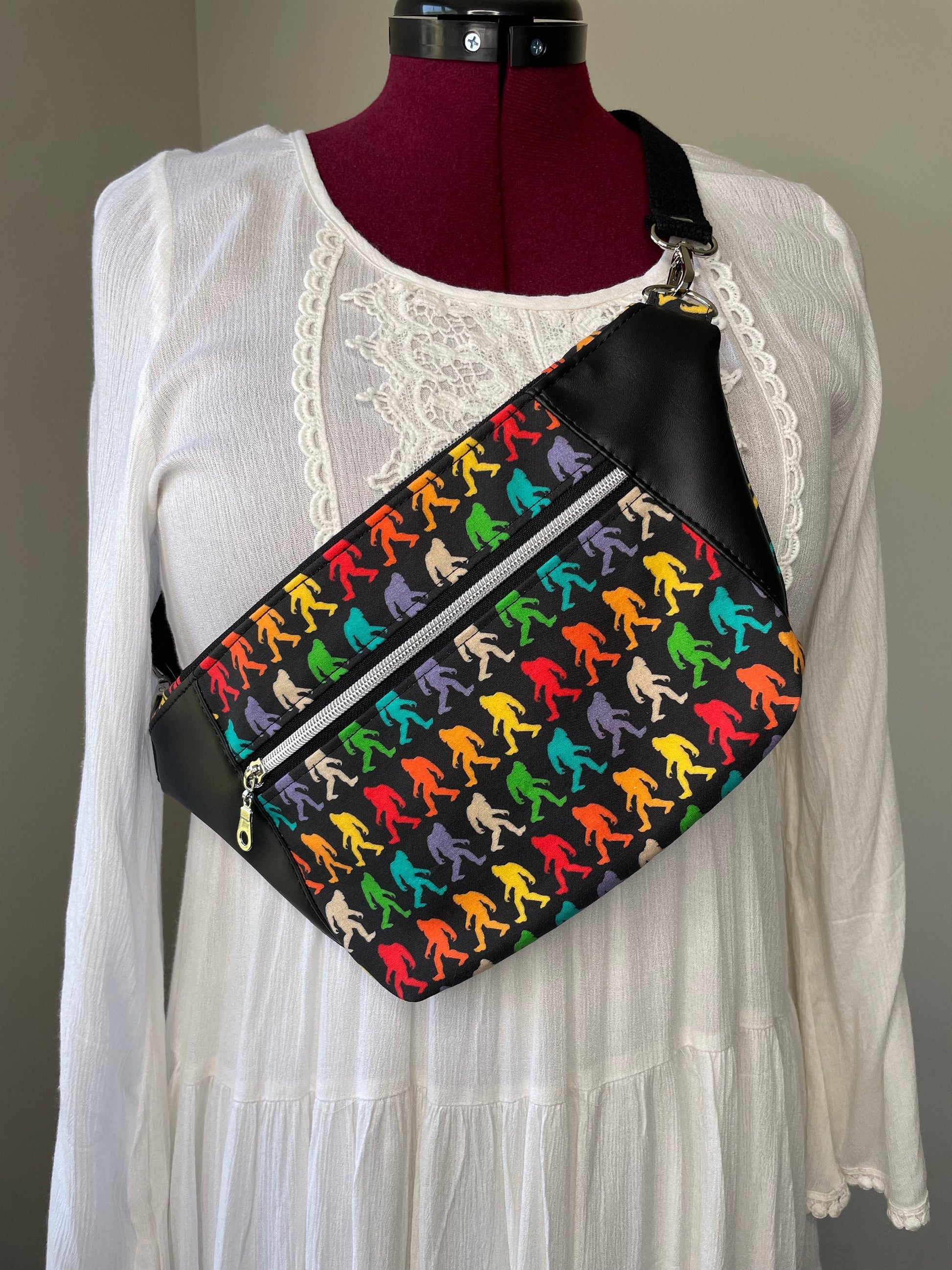 Rainbow Bigfoot Sling Belt Bag