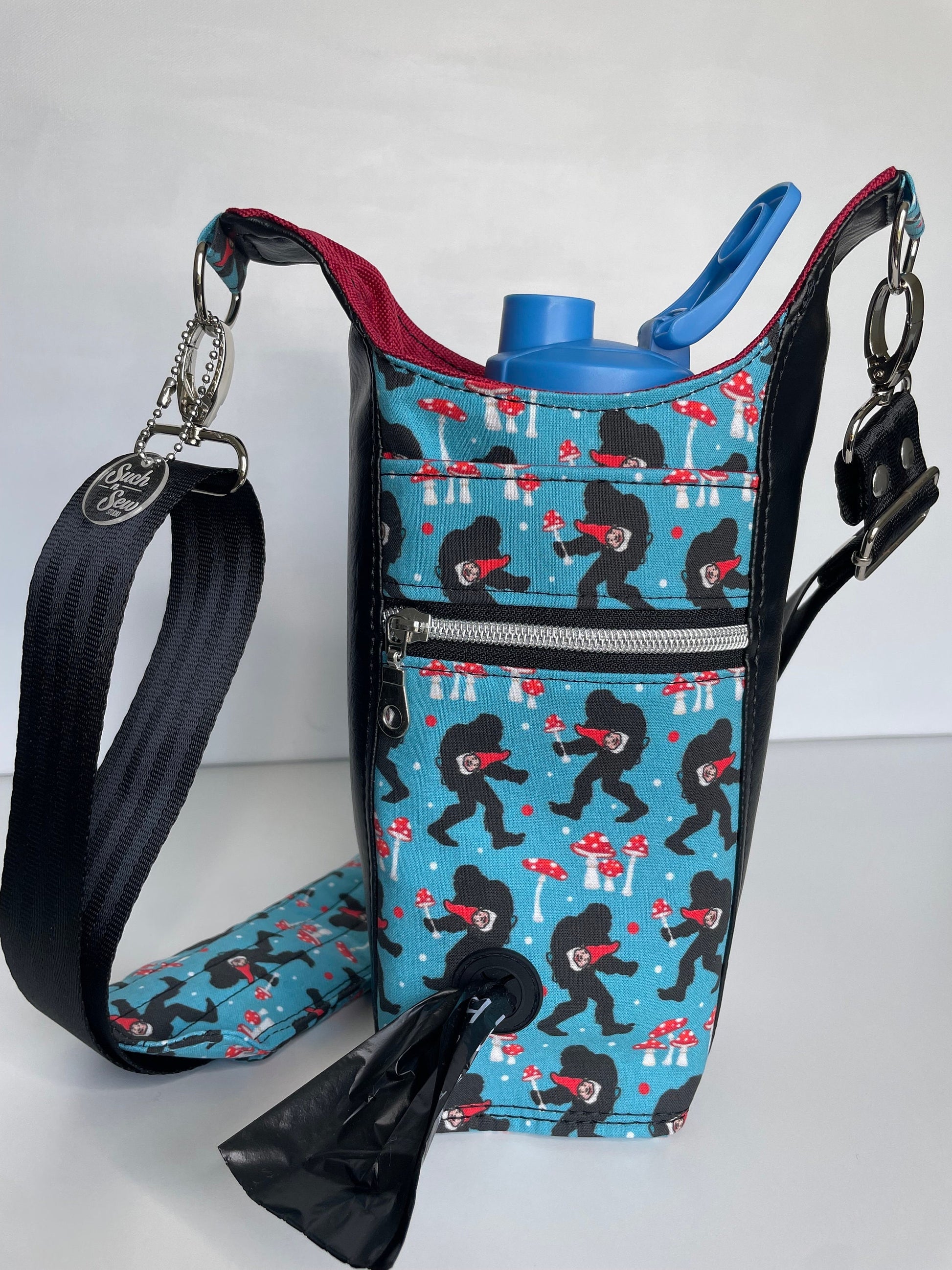 Bigfoot's Belongings Water Bottle Bag With Easy Access to Dog Waste Bags