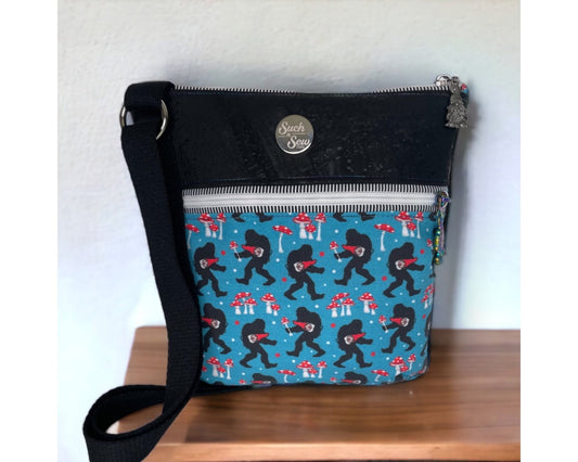 Handmade Bigfoot Cork Crossbody Bag | Koda Style Purse (P49)