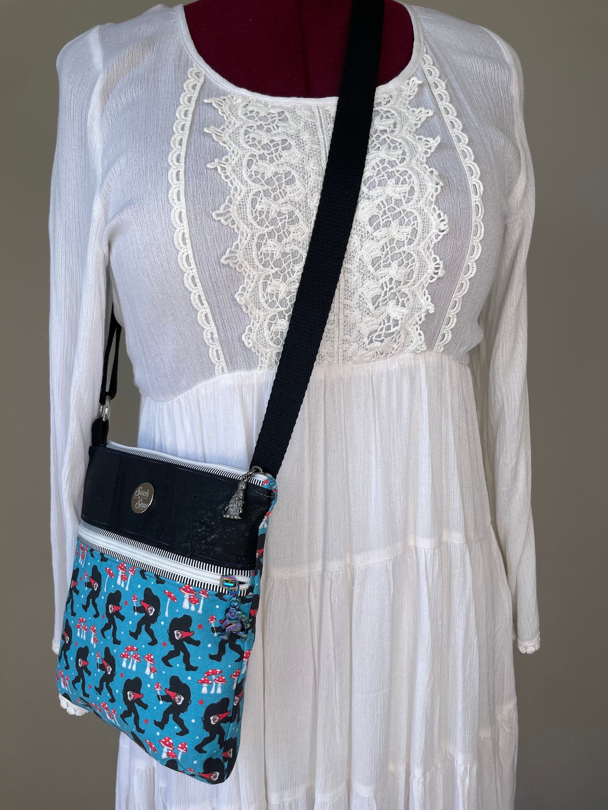 Handmade Bigfoot Cork Crossbody Bag | Koda Style Purse (P49)