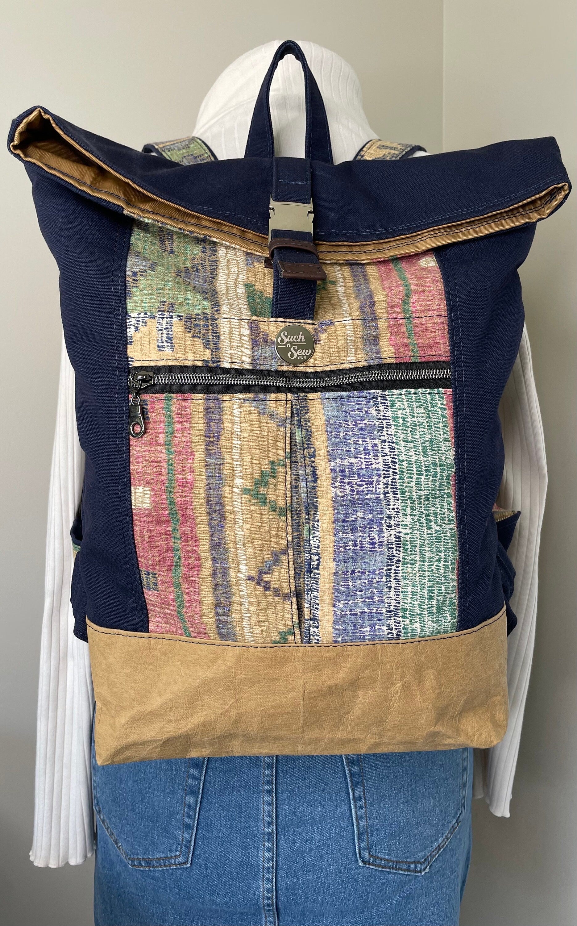Southwestern Roll Top Backpack