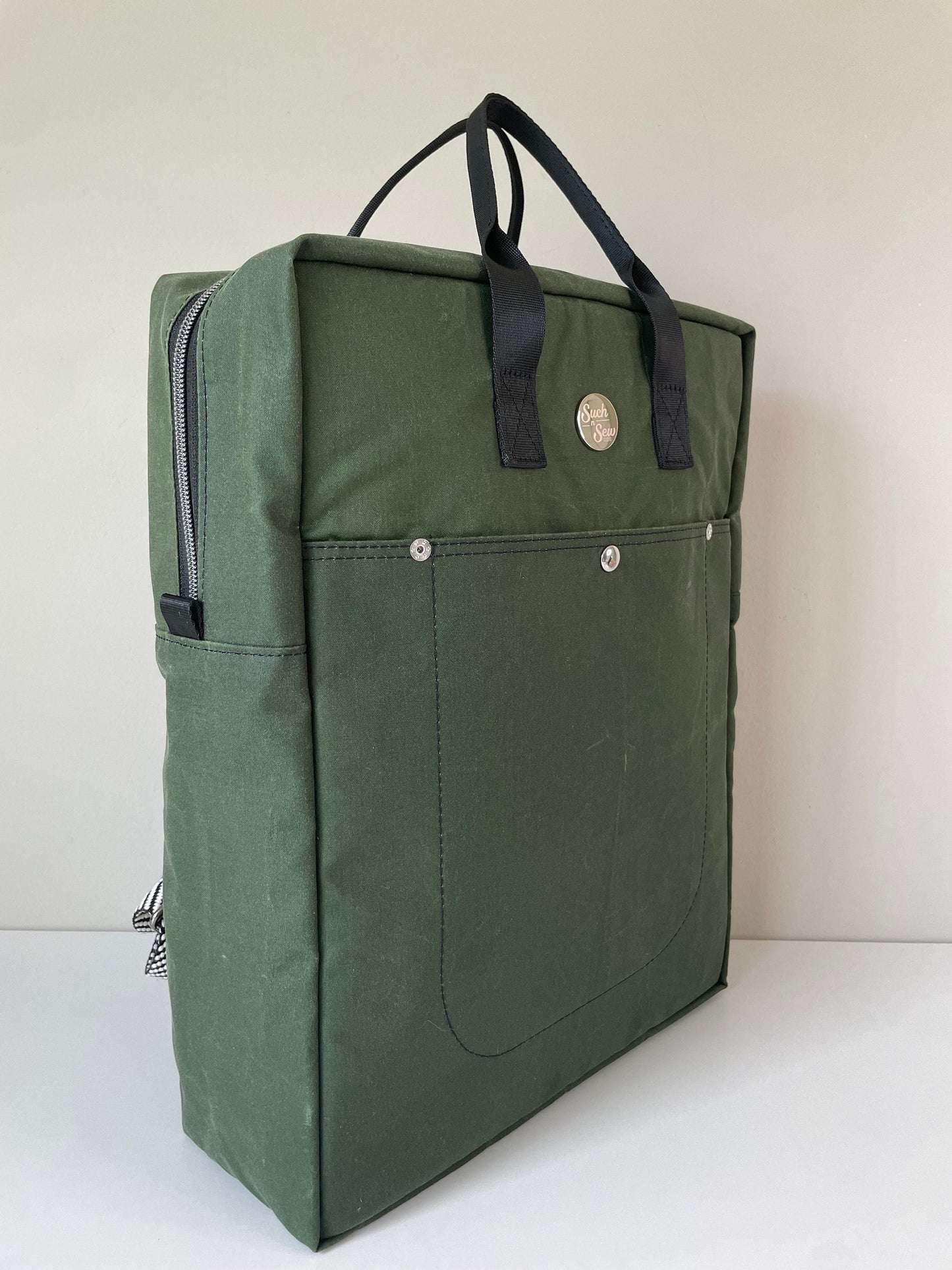 Keen on Green Waxed Canvas Large Backpack