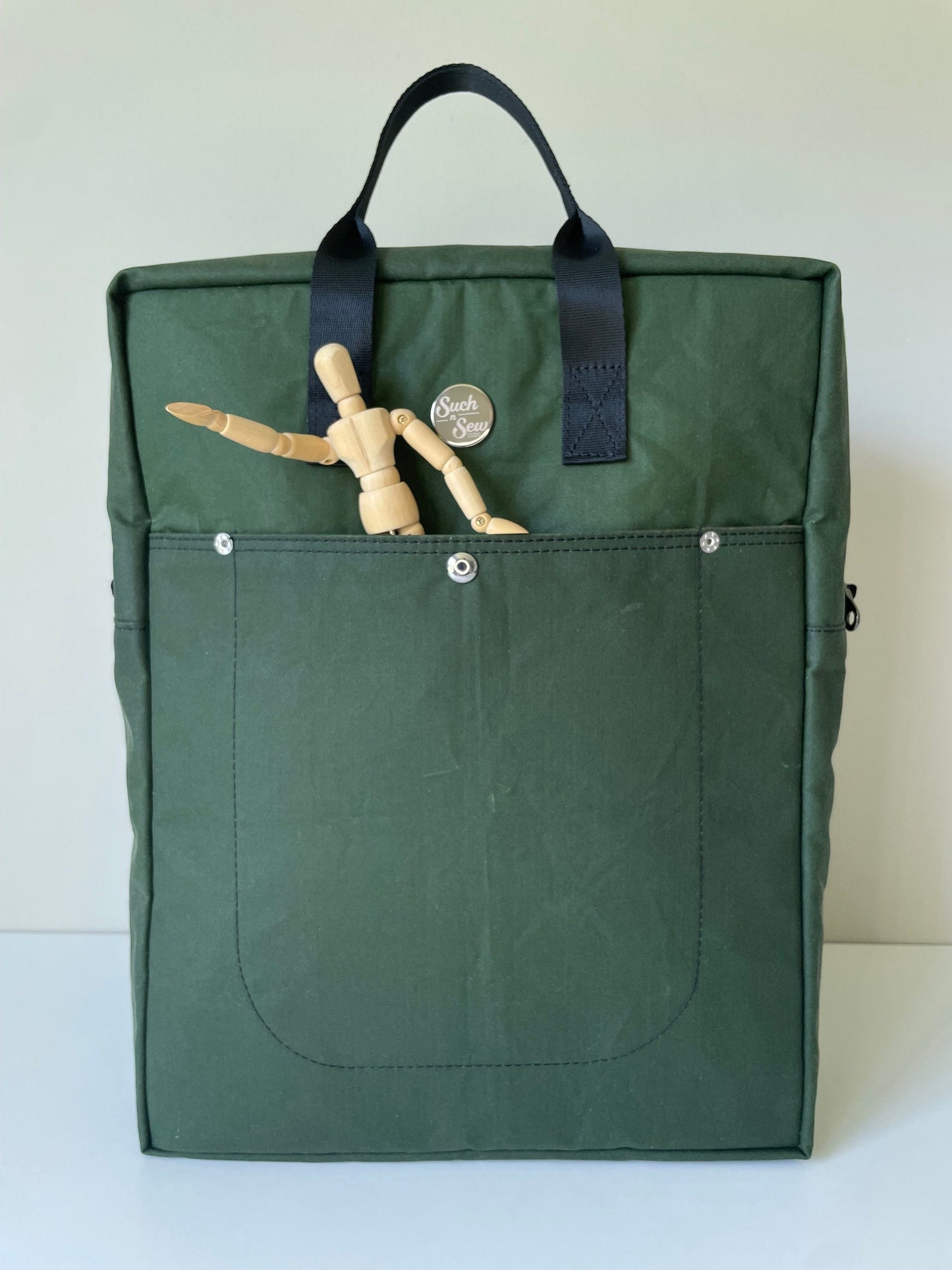 Keen on Green Waxed Canvas Extra Large Backpack