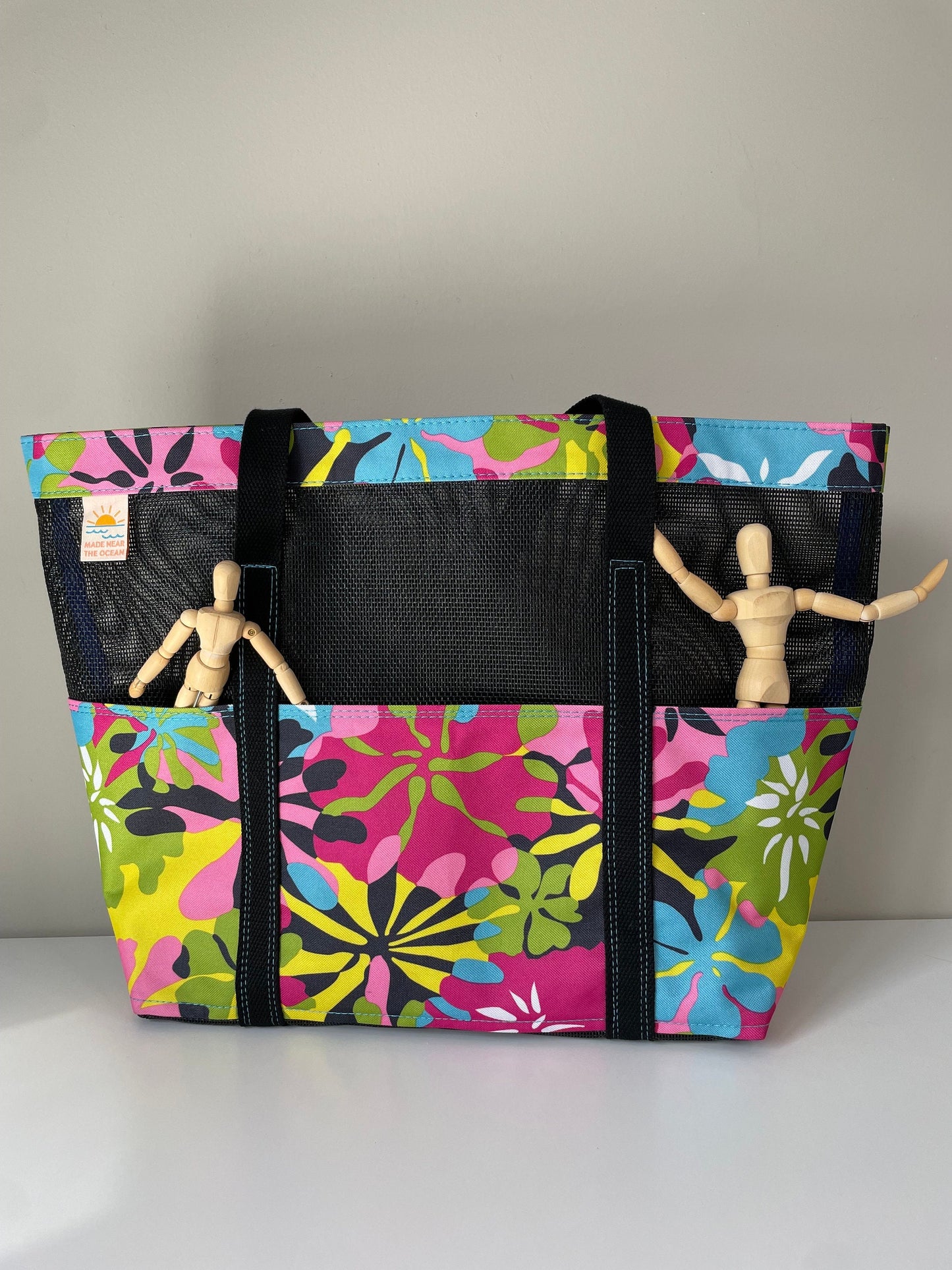 Waterproof Mesh Tote Bag w/ 6 Pockets
