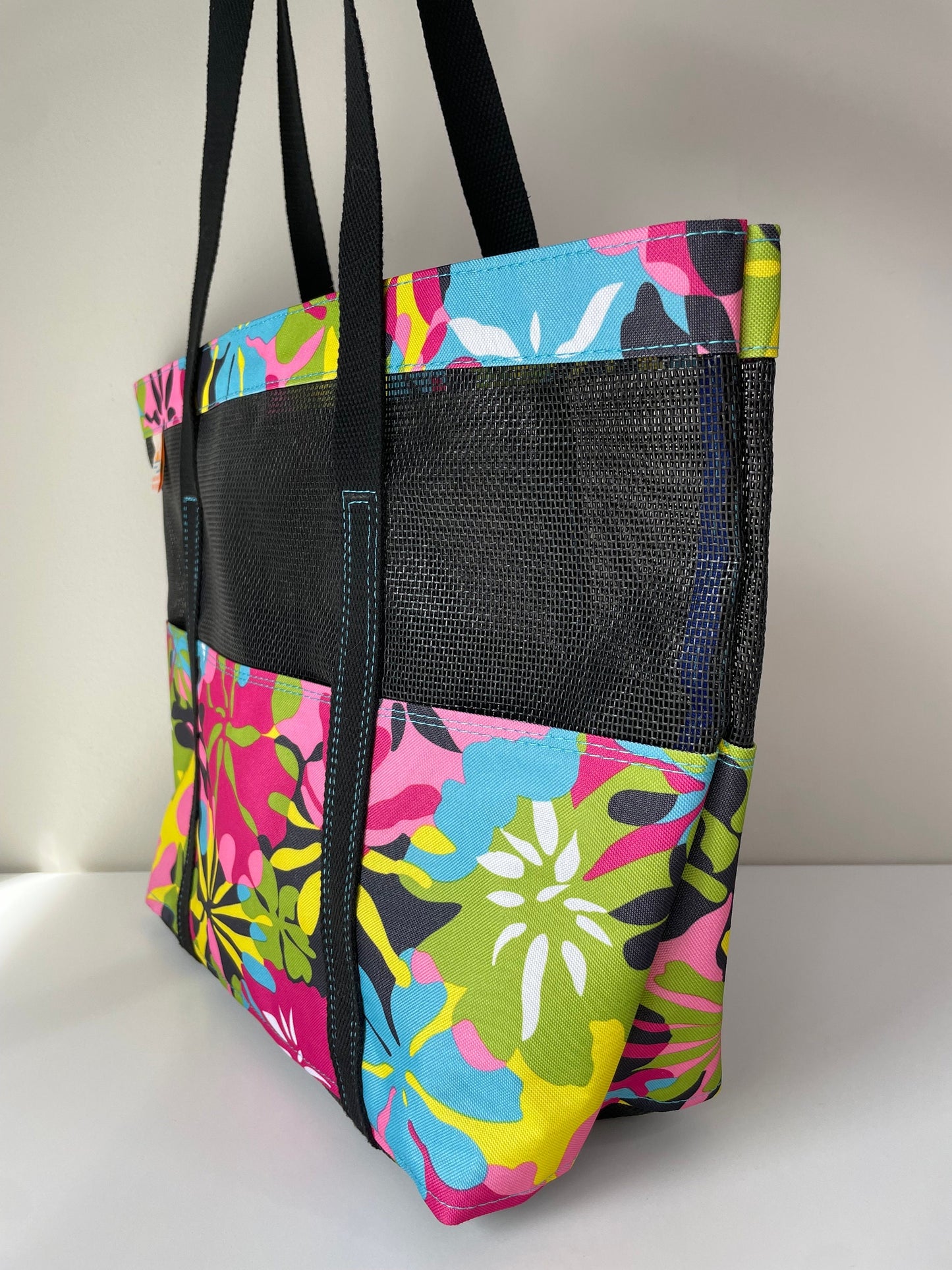 Waterproof Mesh Tote Bag w/ 6 Pockets