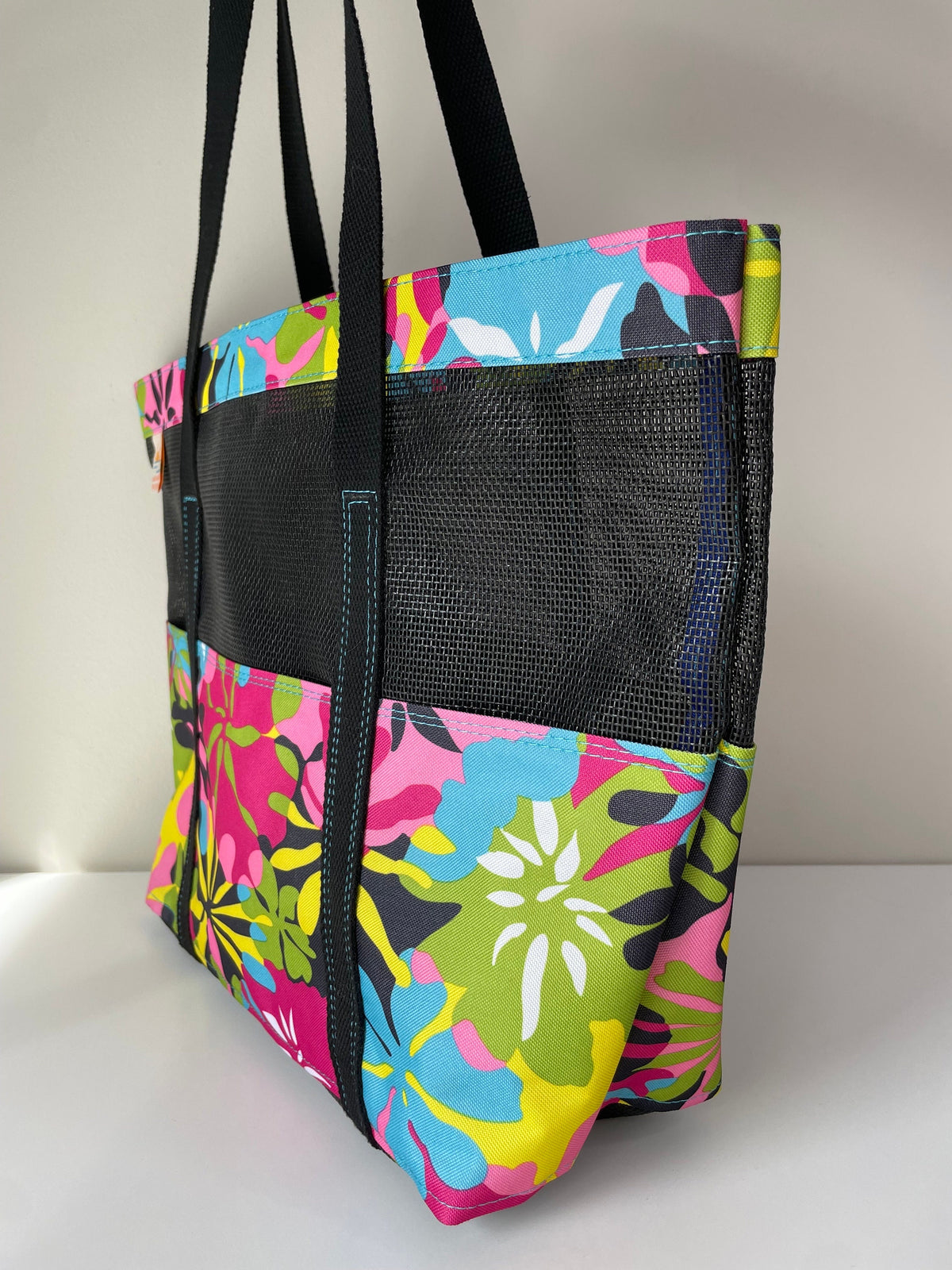 Waterproof Mesh Tote Bag w/ 6 Pockets