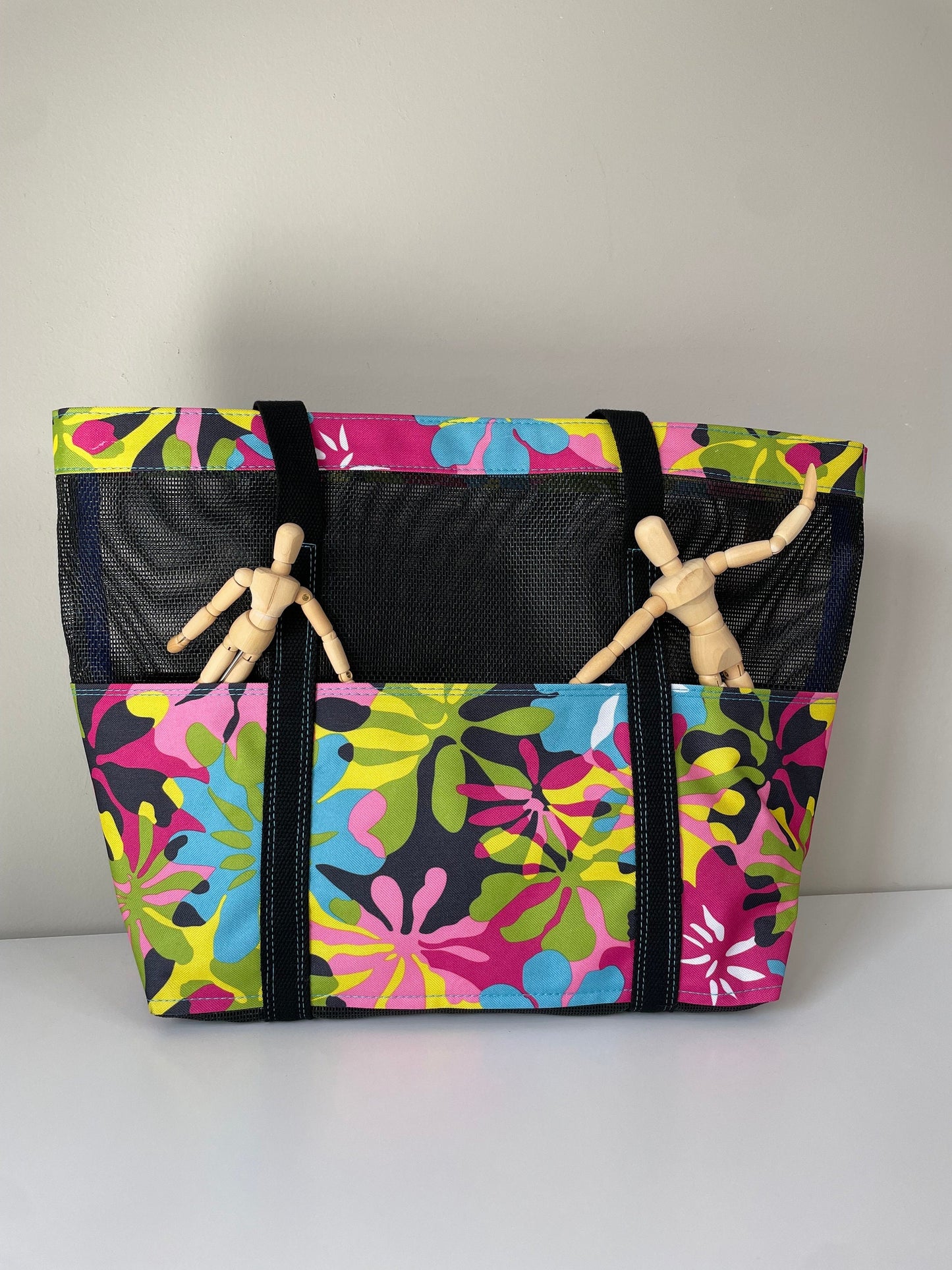 Waterproof Mesh Tote Bag w/ 6 Pockets