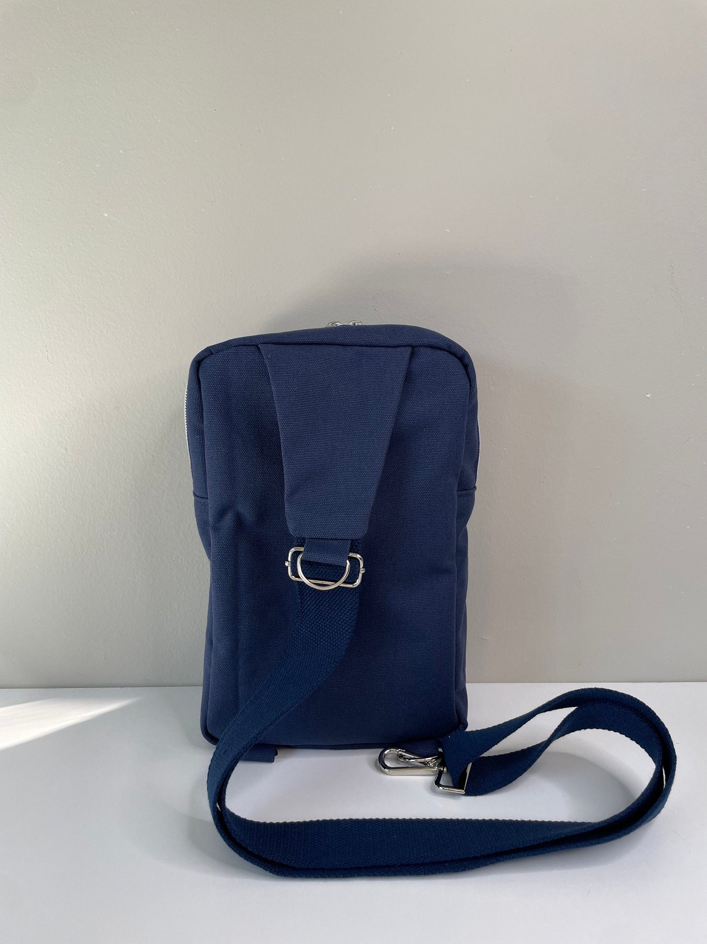 Handmade Blue Canvas Sling Bag
