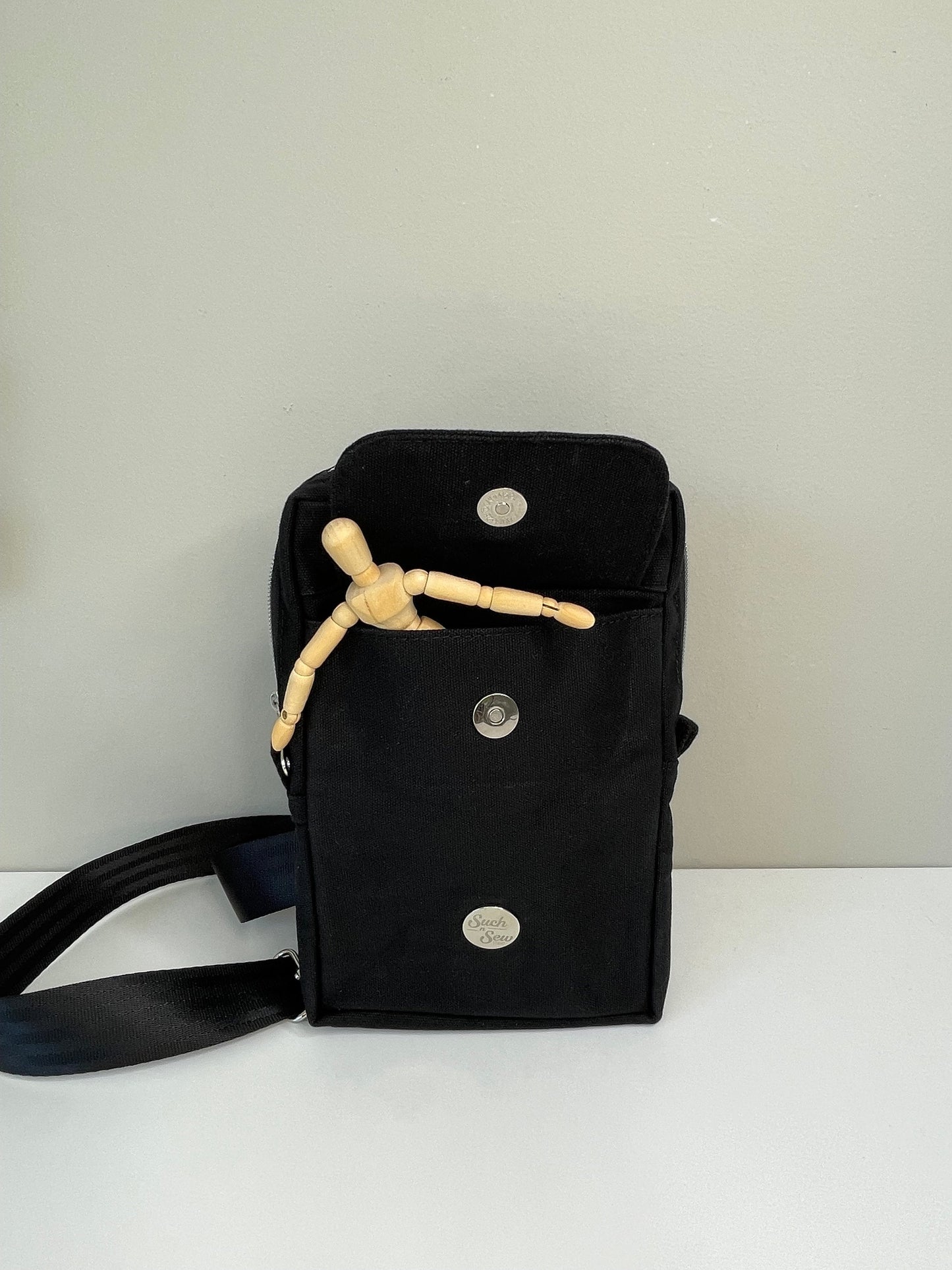 Waxed Canvas Rectangle Sling Bag