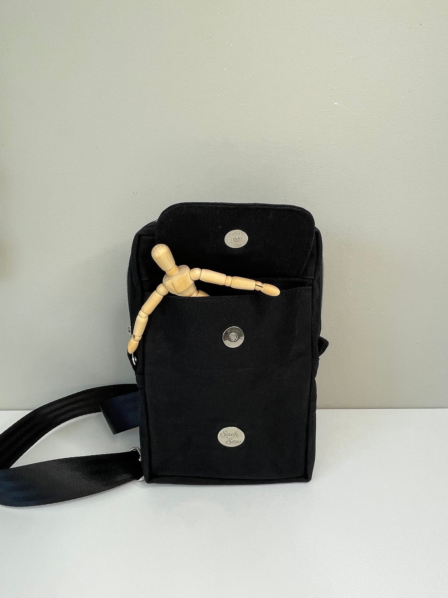 Waxed Canvas Rectangle Sling Bag