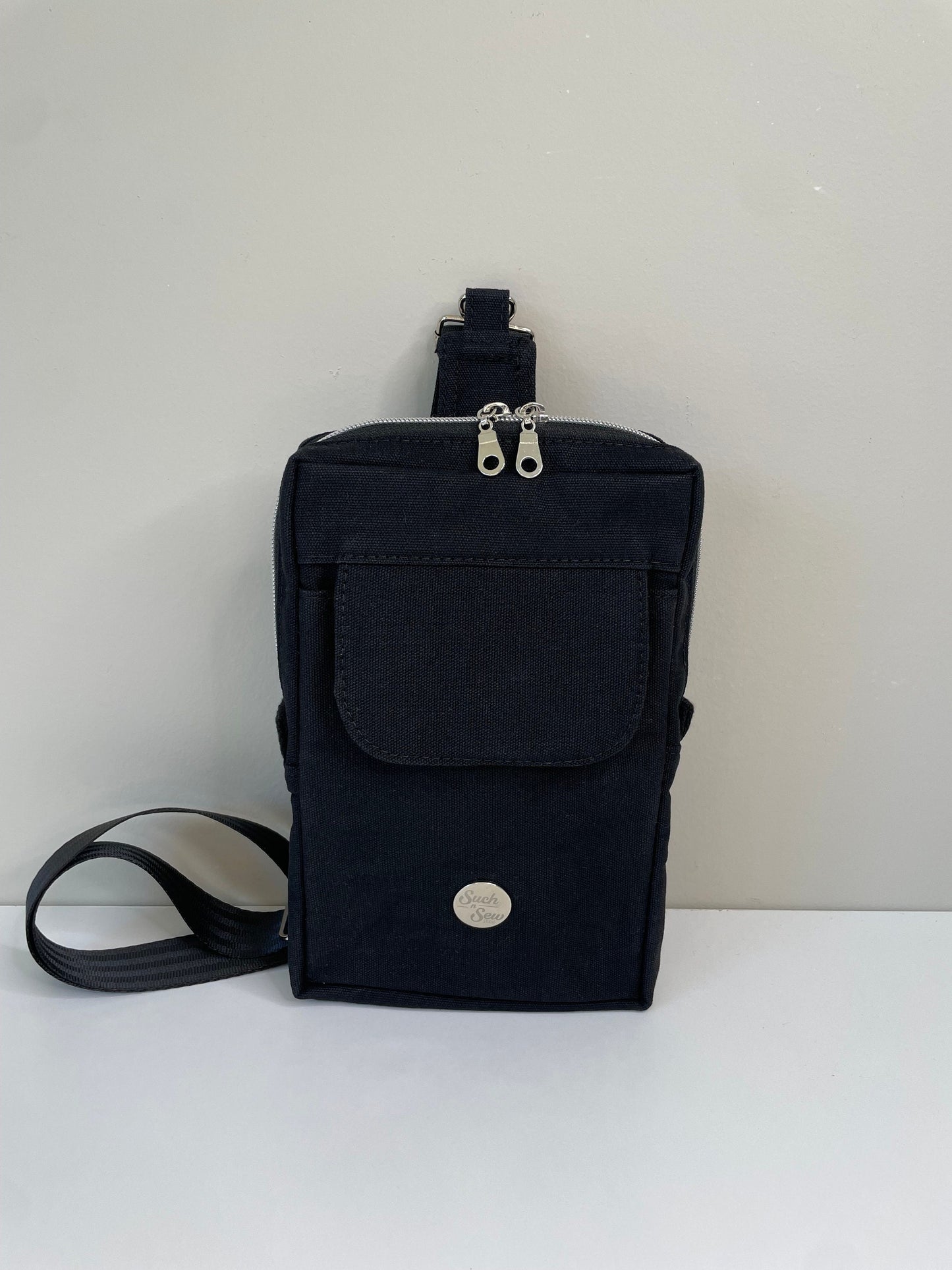 Waxed Canvas Rectangle Sling Bag
