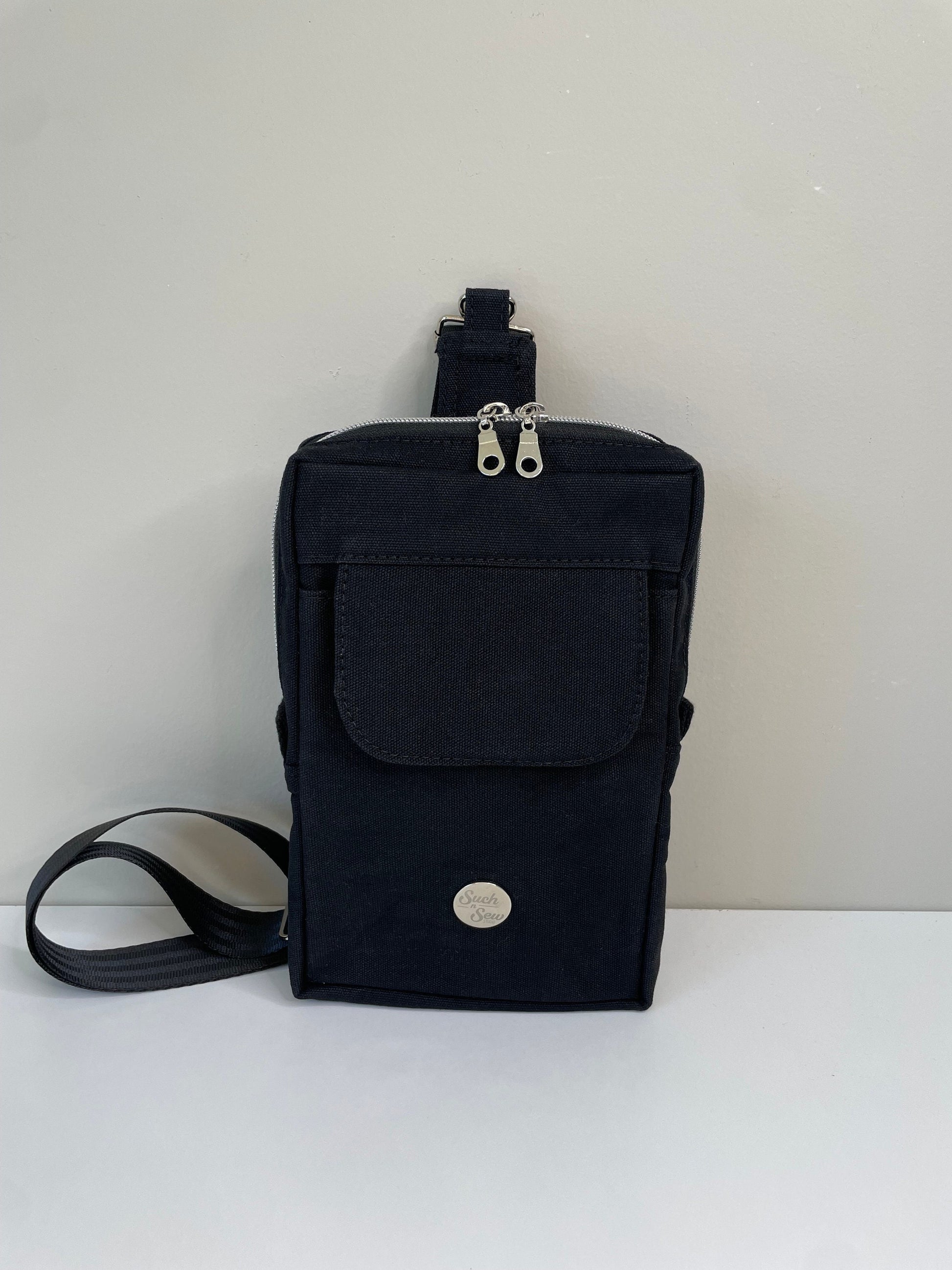 Waxed Canvas Rectangle Sling Bag