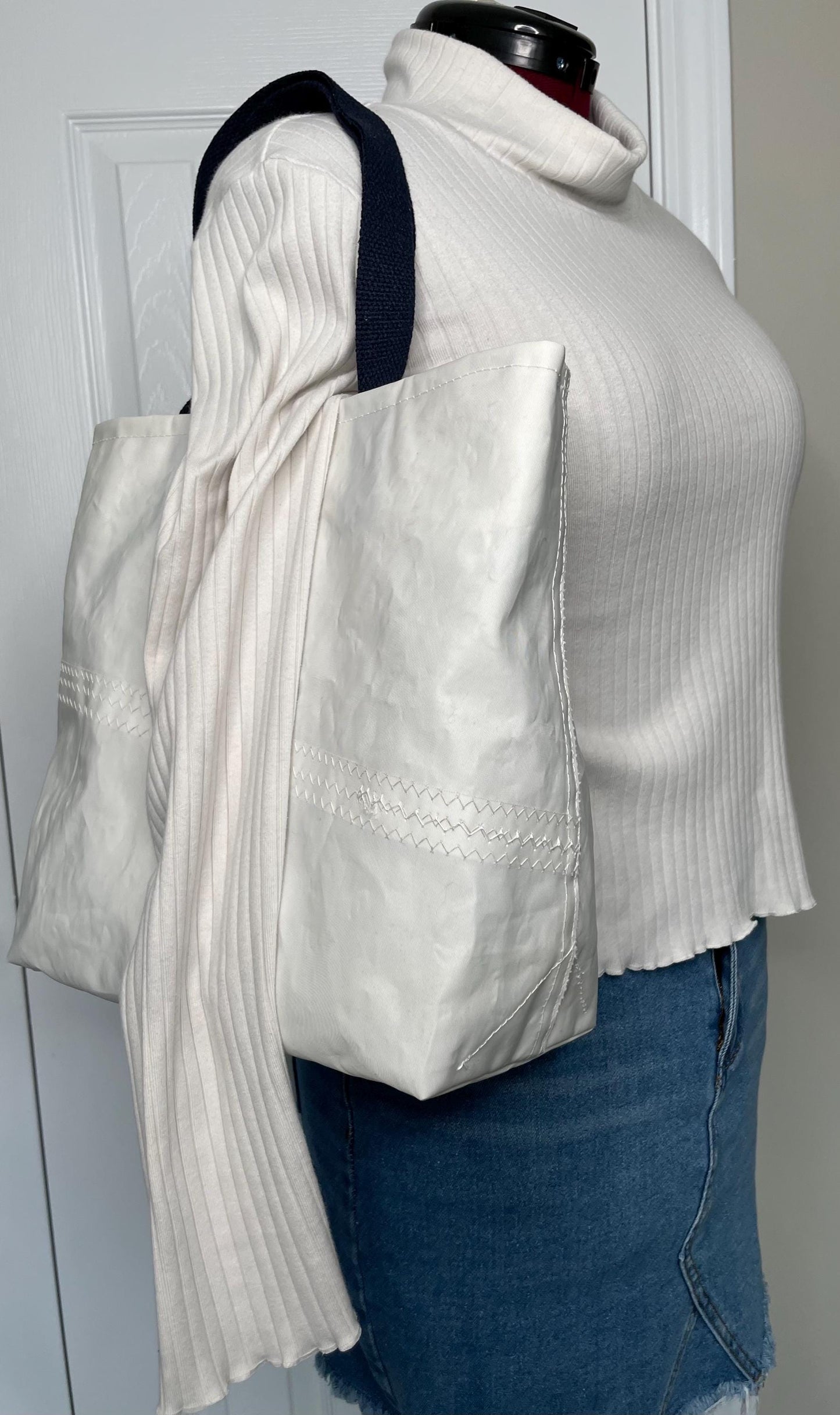 Upcycled Sailcloth Small Tote Bag