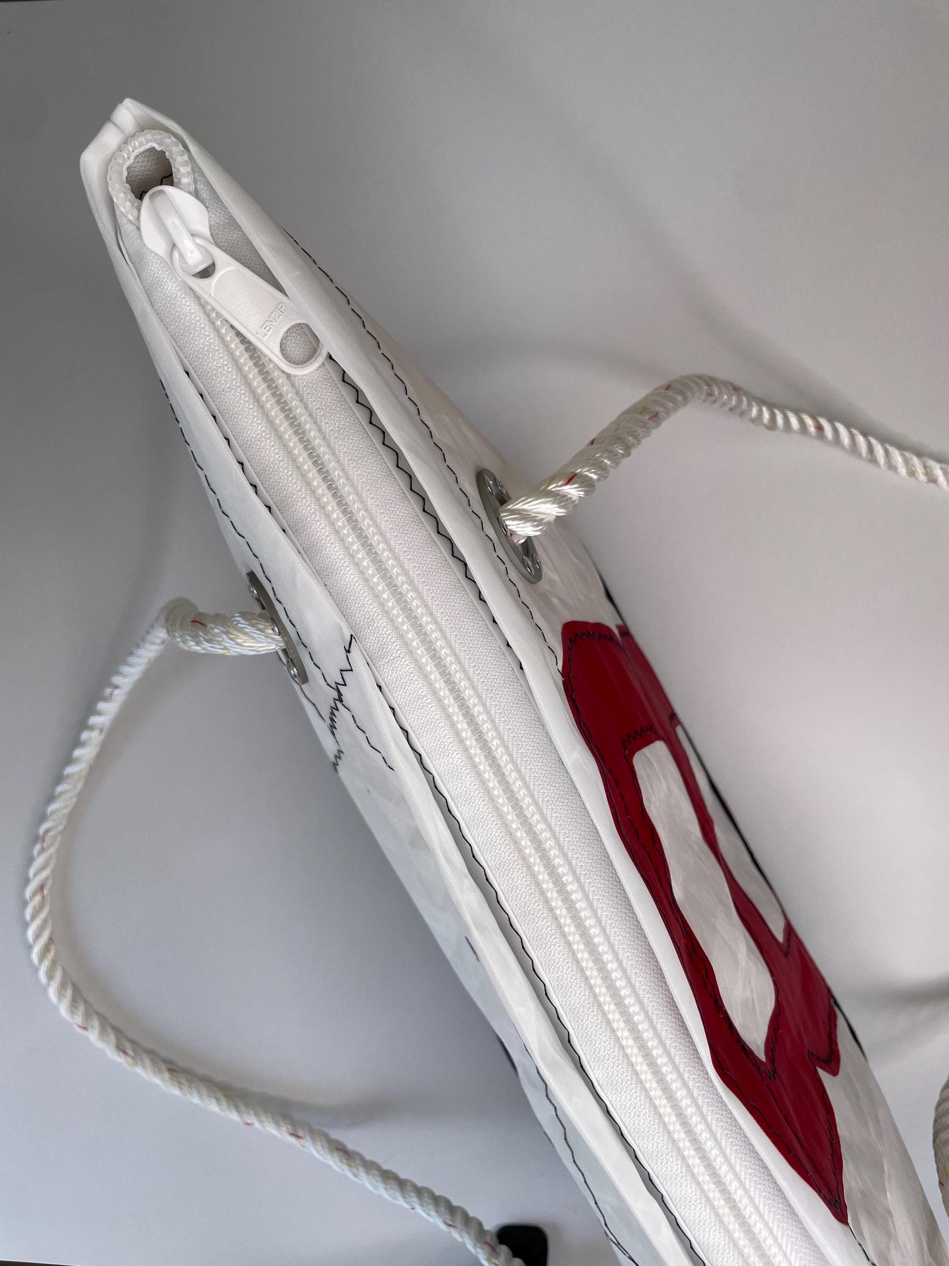 Sailcloth Traveler's Tote Bag with Rope Handles