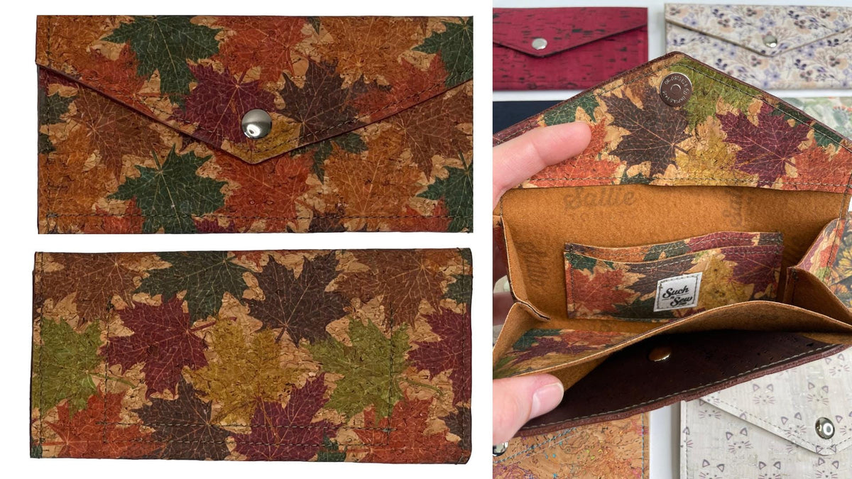 Large Cork Accordion Wallets